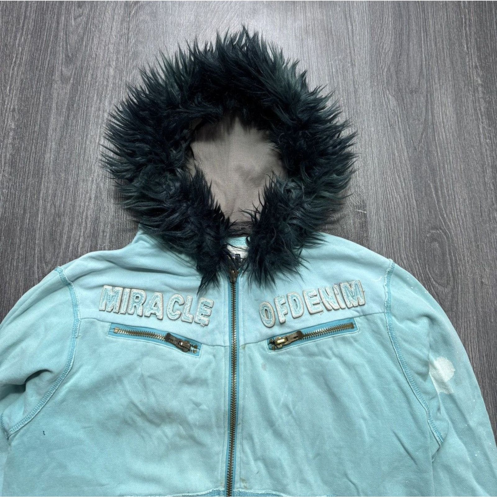 Japanese Brand × Vintage Y2K Faded Distressed LGB If Six Was Nine Style Faux Fur Zip Size US XL / EU 56 / 4 - 7 Thumbnail