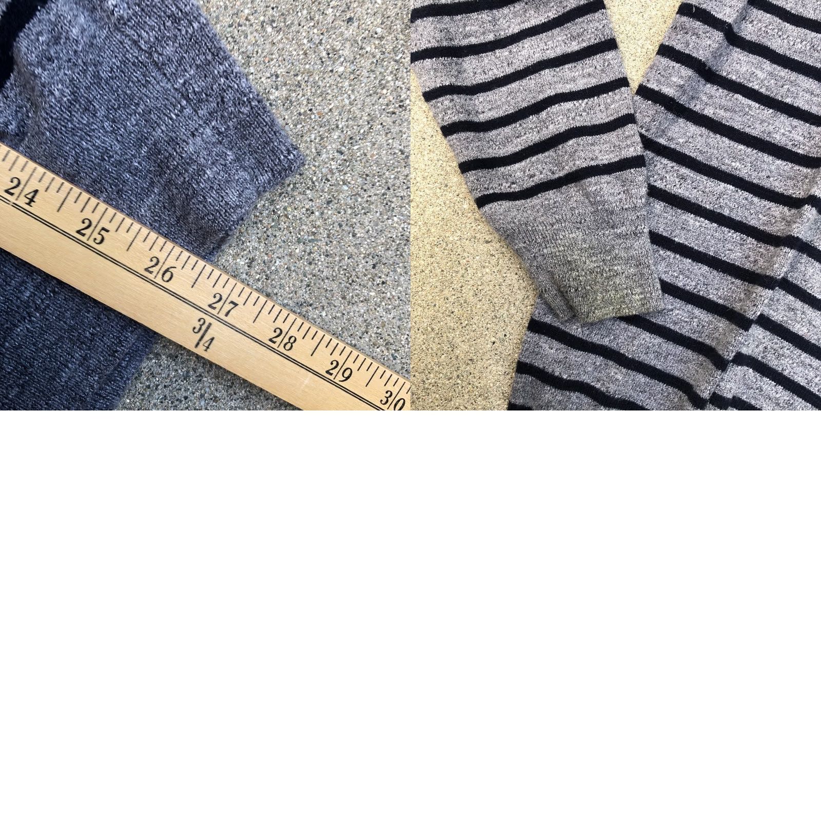 J.Crew J. CREW Sweater LARGE Grey Striped Long Sleeve Pullover Sweatshirt Men's Size US L / EU 52-54 / 3 - 8 Thumbnail