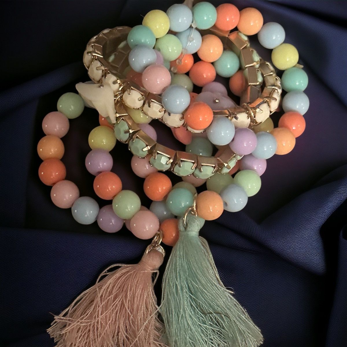 Other Pastel multicolor stacking stretch bracelets Size ONE SIZE - 1 Thumbnail