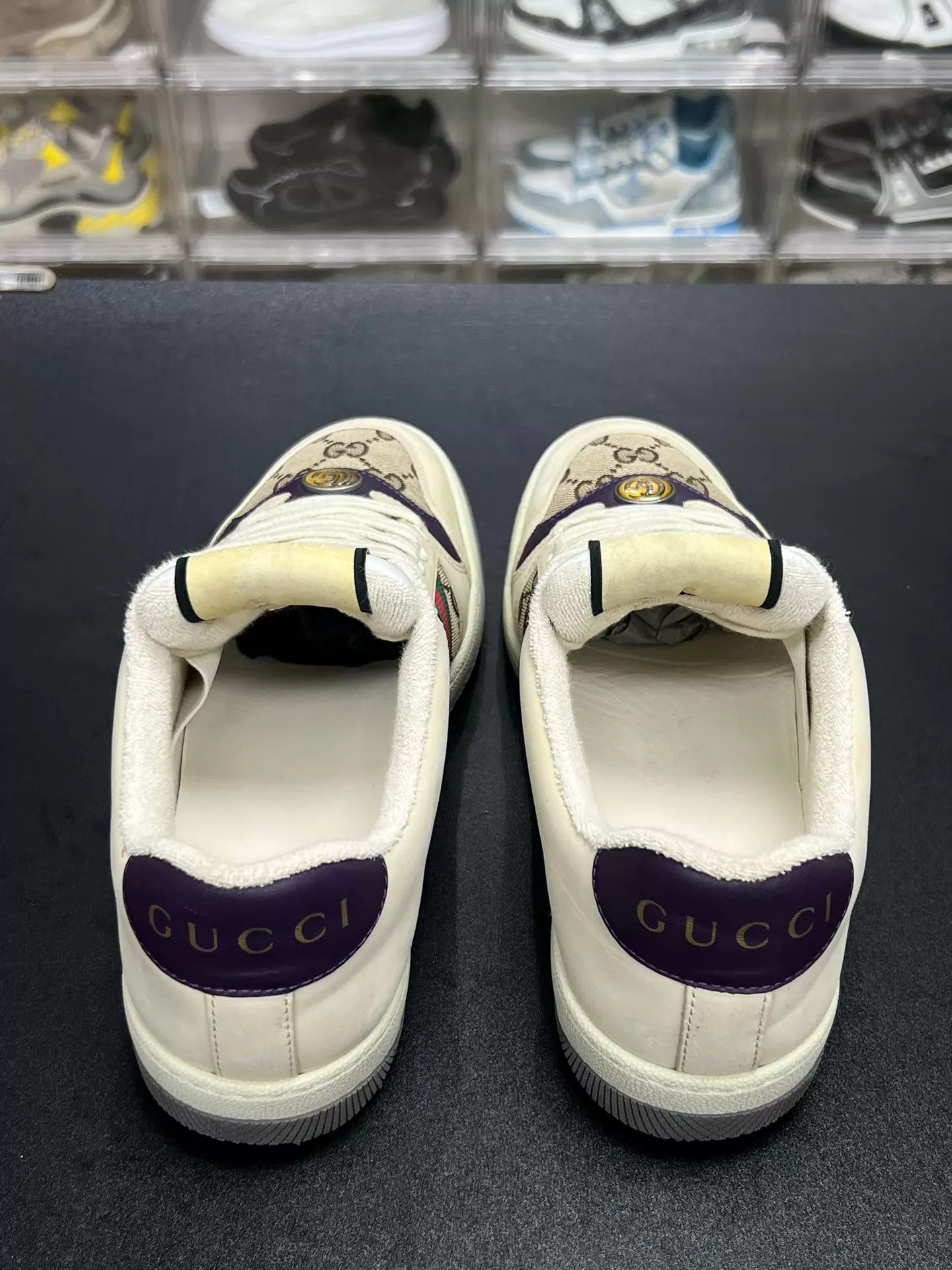 Gucci GUCCI Enamel Dirty Sneakers Ebony 38 Size US 7.5 / IT 37.5 - 7 Thumbnail