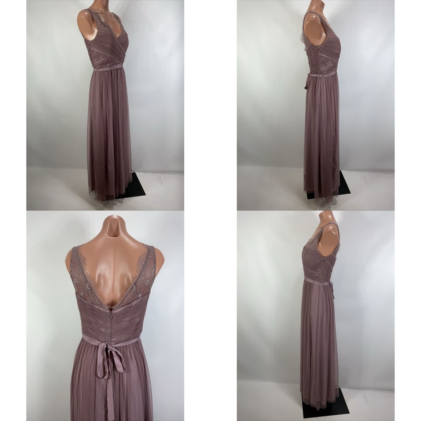 Anthropologie VINTAGE Anthropologie Hitherto BHLDN Fleur Bridesmaid Dress-Size  6 Mauve Purple Lace