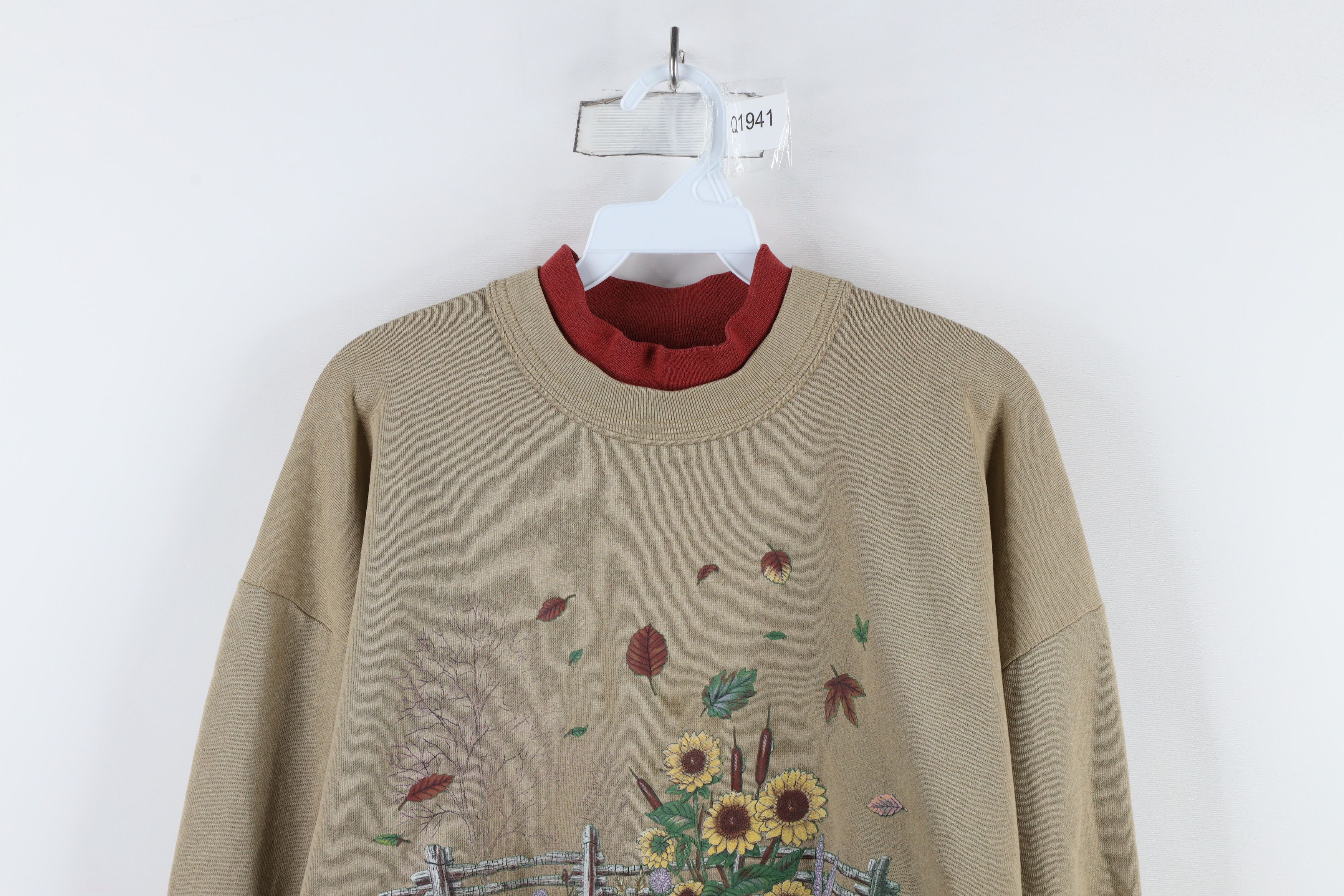 Vintage Vintage 90s Streetwear Autumn Country Sunflowers Sweatshirt Size XXL / US 16-18 / IT 52-54 - 2 Thumbnail