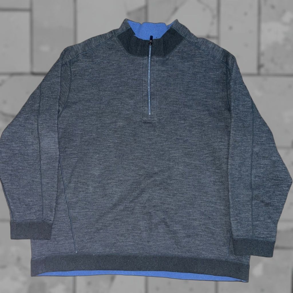 Tommy Bahama Tommy Bahama Gray Half Zip Pullover Mens XXL Sweater Size US XXL / EU 58 / 5 - 1 Thumbnail