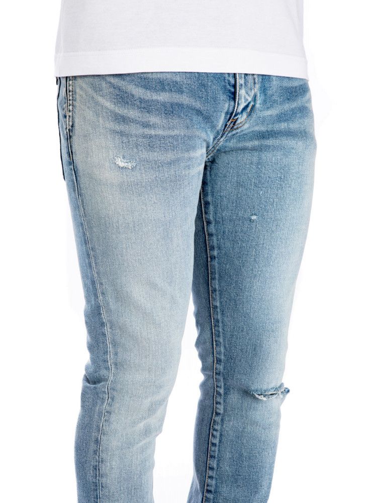 Saint Laurent Paris o1s1wg111124 Skinny-Fit Jeans in Santa Monica Denim in Blue Size US 27 - 7 Thumbnail