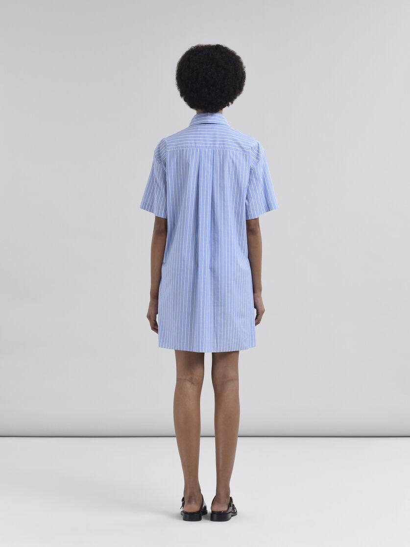 Marni o1f1d3z0326 Poplin Striped Shirt Mini Dress in Blue Size L / US 10 / IT 46 - 3 Thumbnail