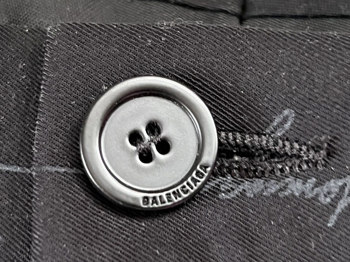 Balenciaga Balenciaga Logo-print pinstripe twill trousers Size 48R - 4 Thumbnail
