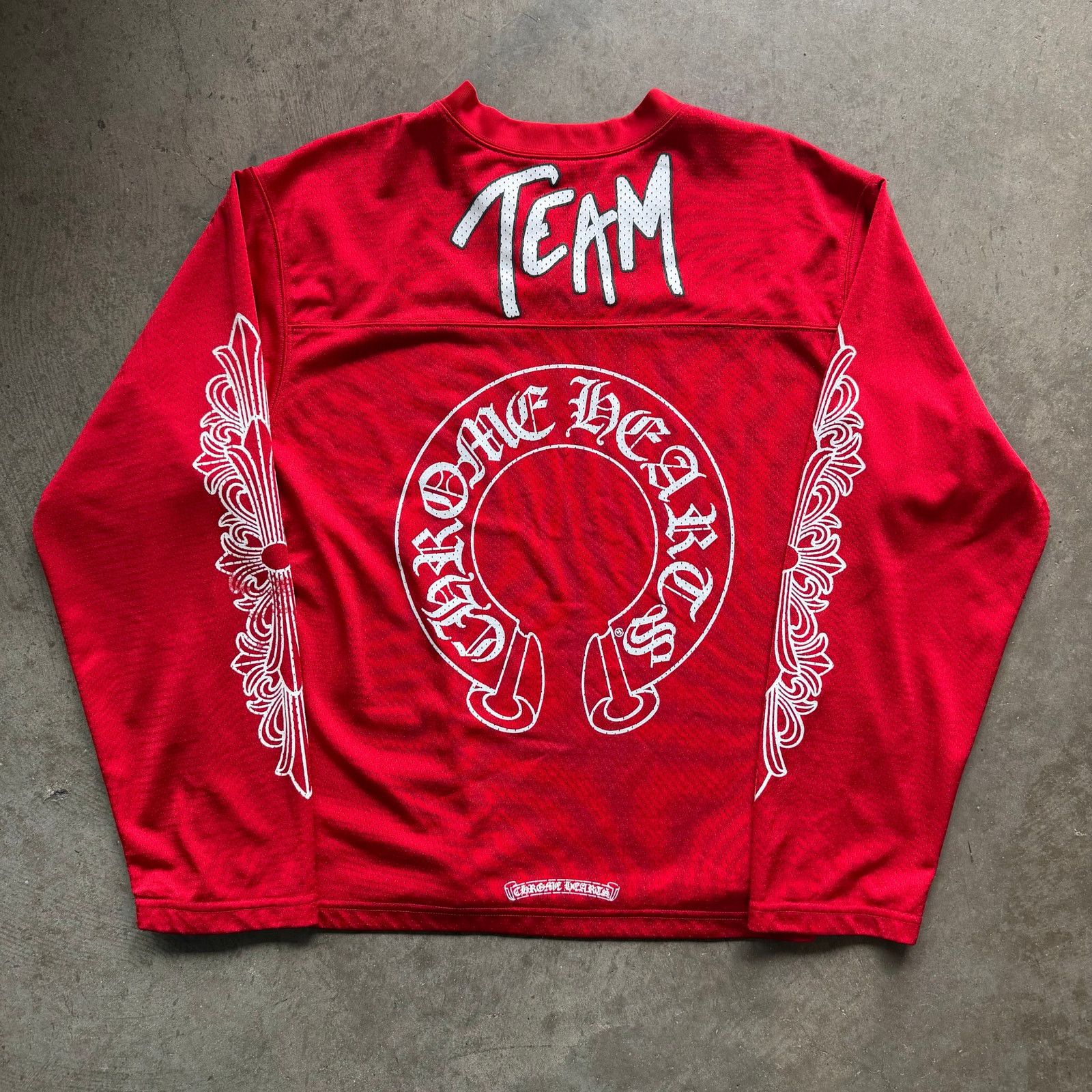 Chrome Hearts Chrome Hearts x Matty Boy Form L/S Mesh Jersey Red Size US L / EU 52-54 / 3 - 3 Thumbnail