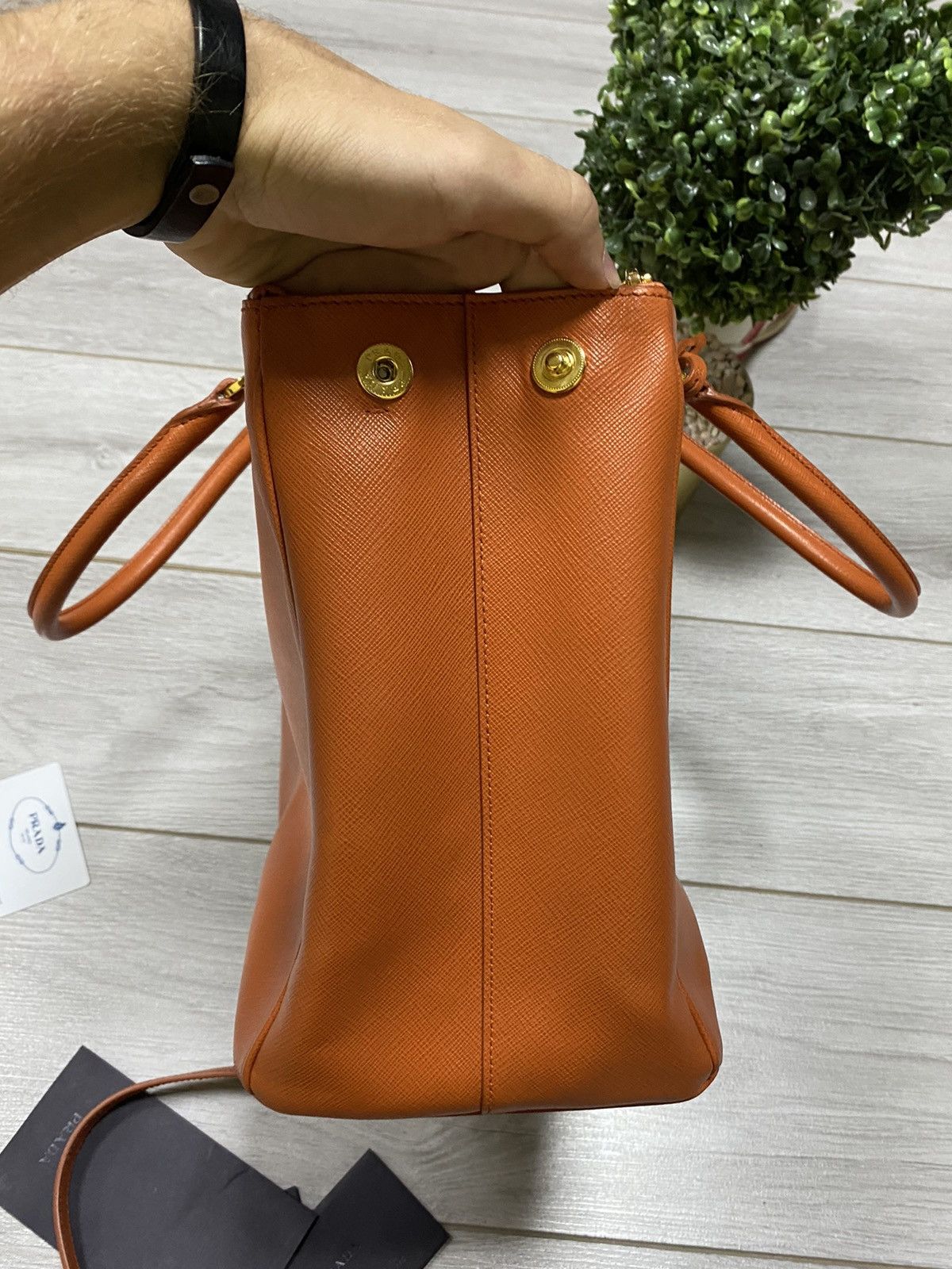 Prada Prada Milano Leather Saffiano selfbridge tote double zip bag Size ONE SIZE - 20 Thumbnail