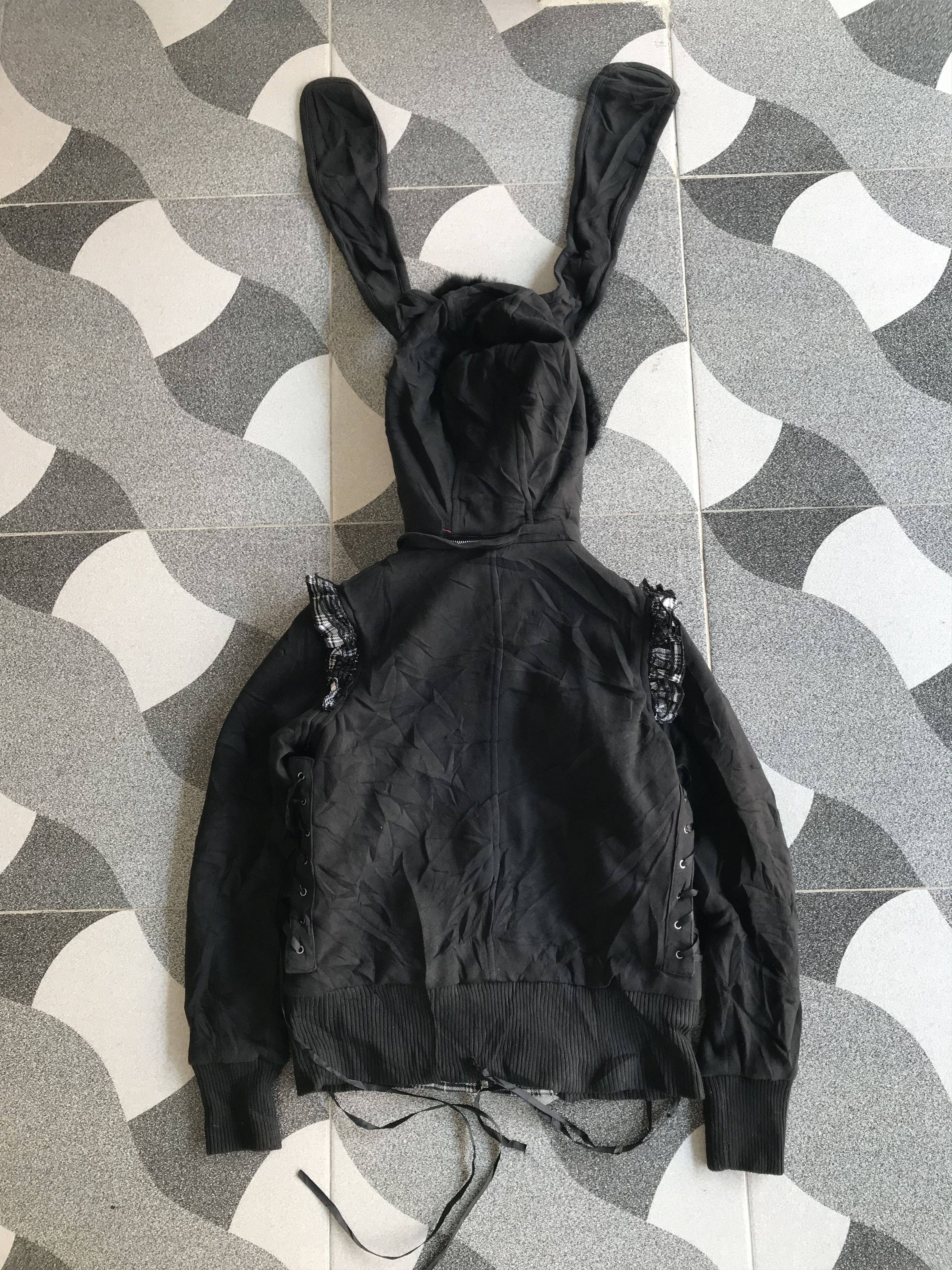 If Six Was Nine Y2K Punk Rave Gothic Fur Zip Hoodie Size US S / EU 44-46 / 1 - 5 Thumbnail