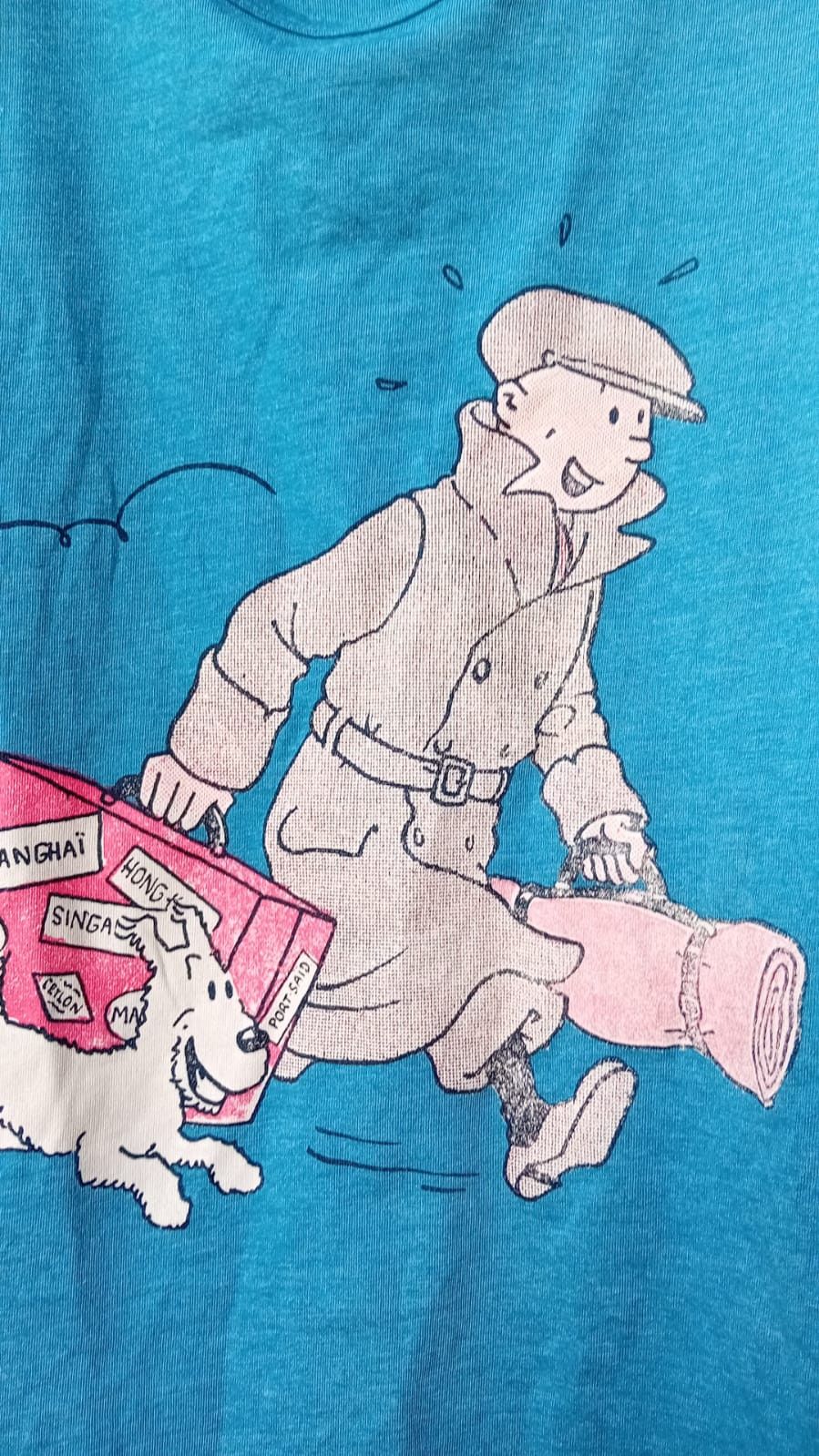 Anime Adventures of Tin Tin Homecoming Hergé Moulinsart tee Size US L / EU 52-54 / 3 - 4 Thumbnail
