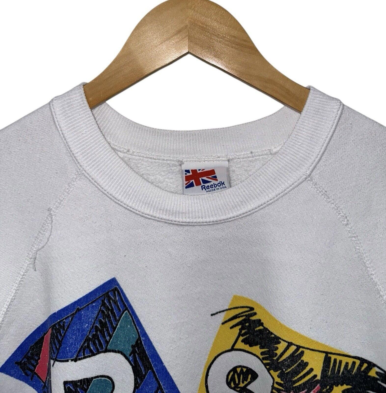 Designer Vintage Reebok 1980s Pop Art Graphic Crewneck Sweater L Size US 34 / EU 50 - 3 Thumbnail