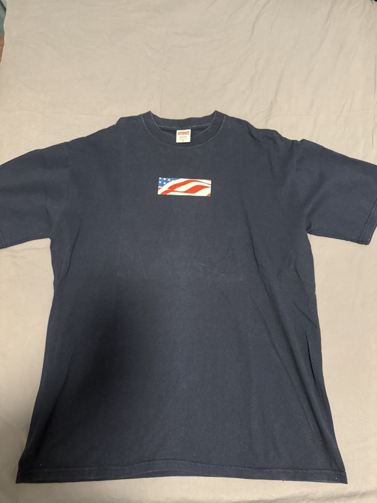 Supreme Supreme 911 box logo tee T-shirt navy XL Size US XL / EU 56 / 4 - 1 Thumbnail
