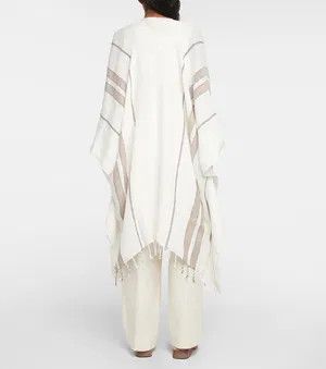 Brunello Cucinelli o1y0725 Size : OS / Cloak in White Size ONE SIZE - 4 Thumbnail