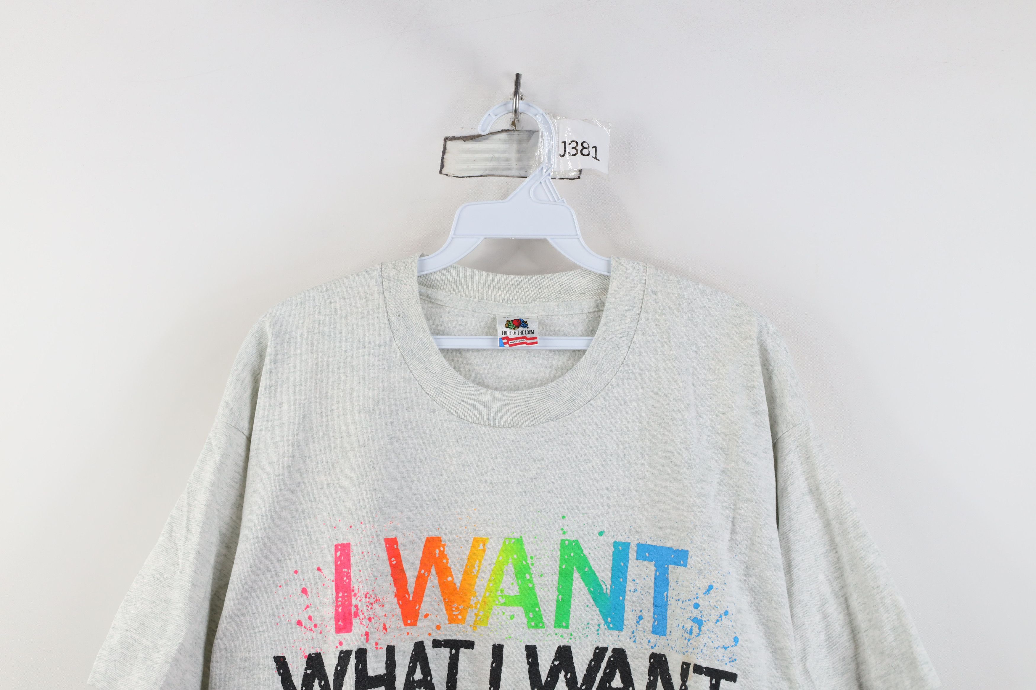 Vintage Vintage 90s Streetwear Brat I Want What I Want T-Shirt USA Size XL / US 12-14 / IT 48-50 - 2 Thumbnail