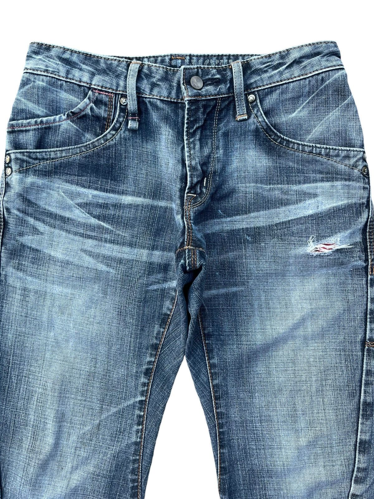 Japanese Brand Vintage Japanese Brand Blue Washed J Cut Vulgar Barrel Jeans Size US 28 / EU 44 - 3 Thumbnail