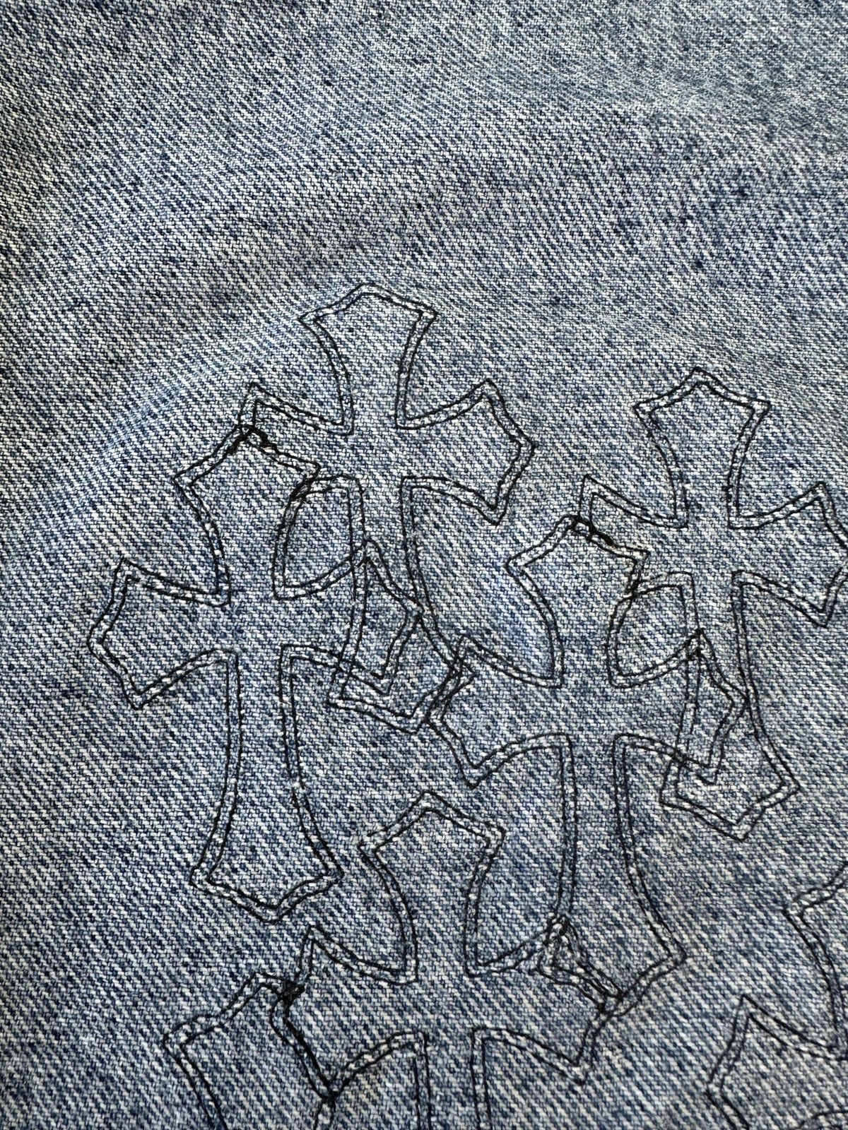 Chrome Hearts Chrome Hearts Levi's 505 Flooded Black Cross Patch Jeans Size US 36 / EU 52 - 7 Thumbnail