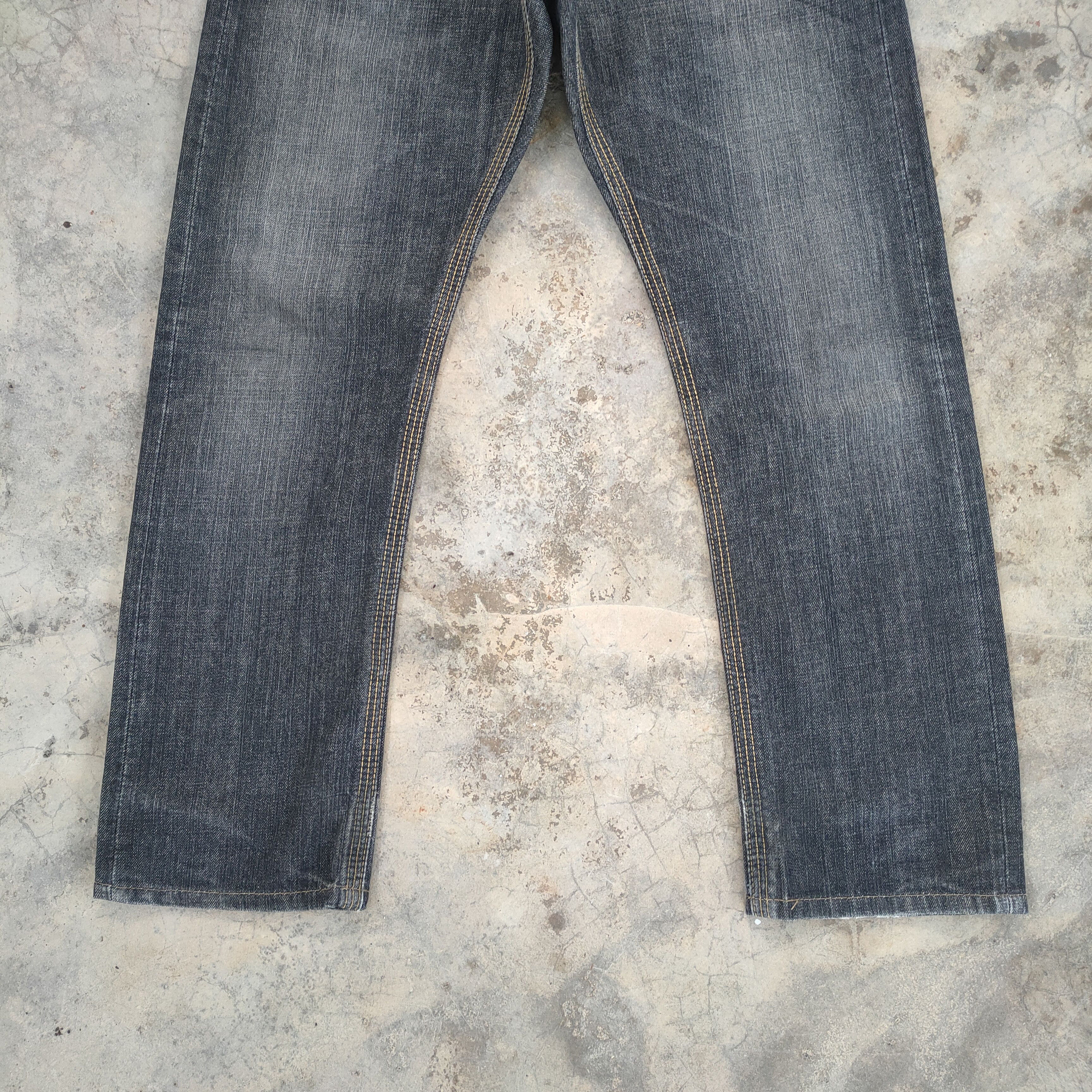 Edwin VINTAGE EDWIN FADED BLACK JEANS DENIM PANTS Size US 34 / EU 50 - 5 Thumbnail