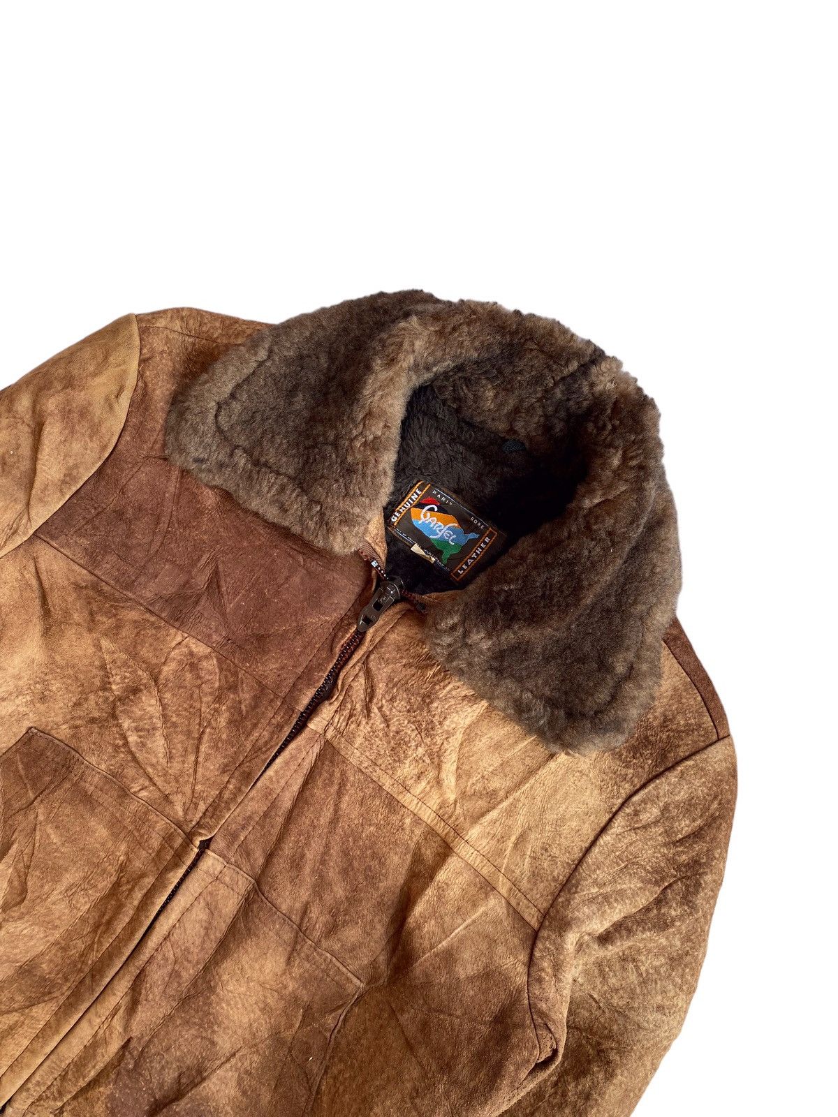Schott Vintage 70s Garsel Bomber Shearling Jacket Size US M / EU 48-50 / 2 - 4 Thumbnail