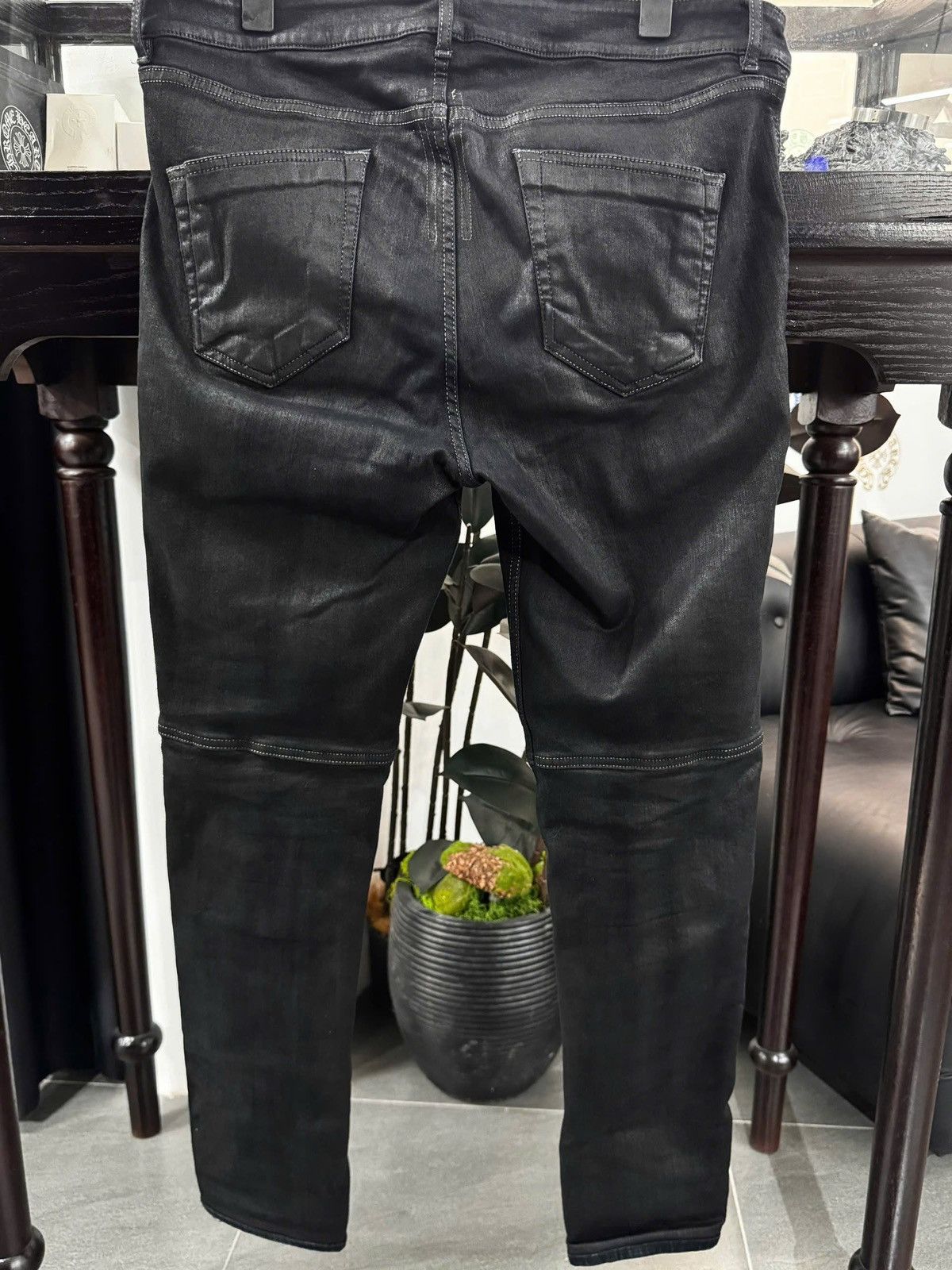 Rick Owens Rick Owens Larry Waxed Skinny Denim Jeans Size US 34 / EU 50 - 2 Thumbnail