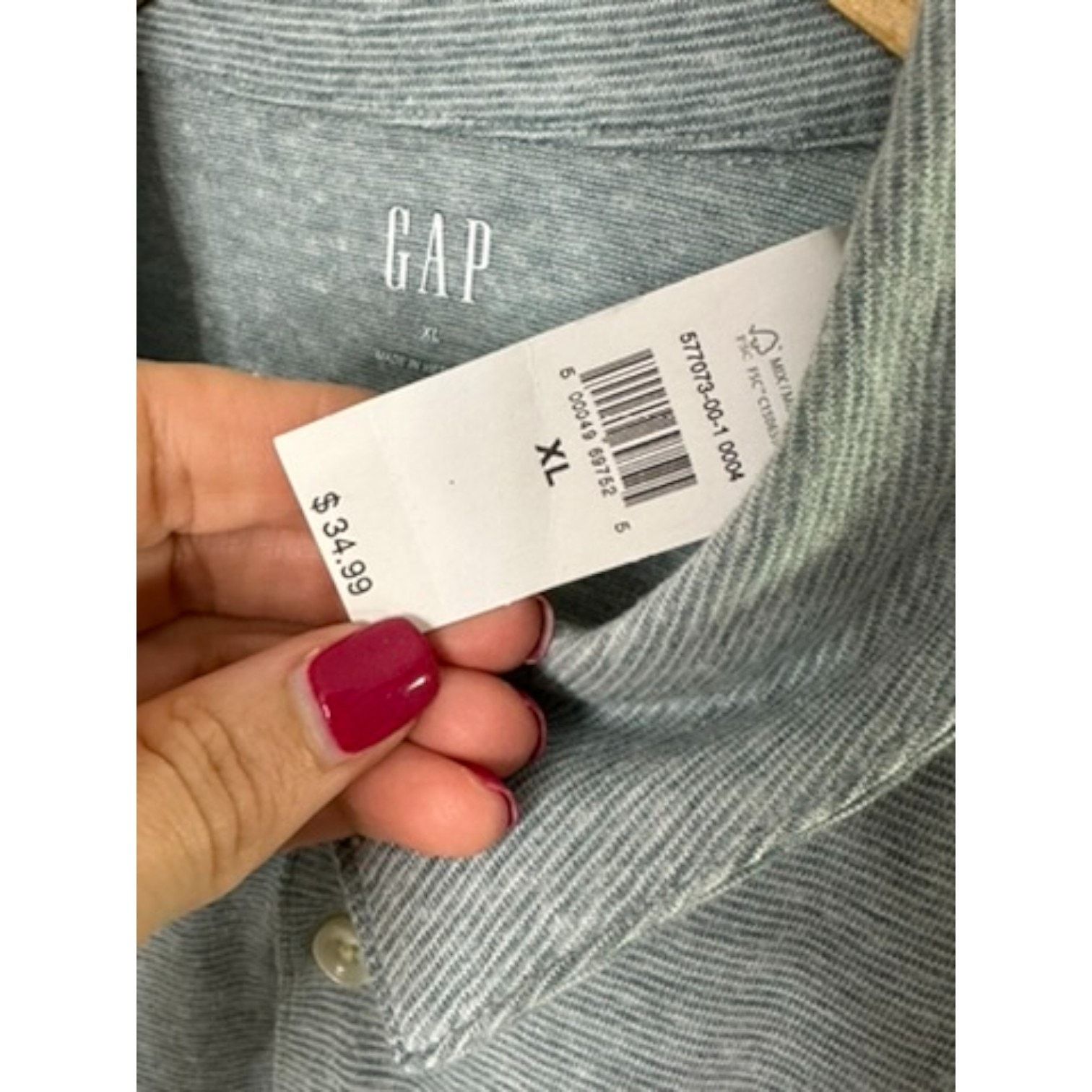 Gap Gap Blue Stripe Short Sleeve Cotton Blend Polo XL NWT Size US XL / EU 56 / 4 - 2 Thumbnail