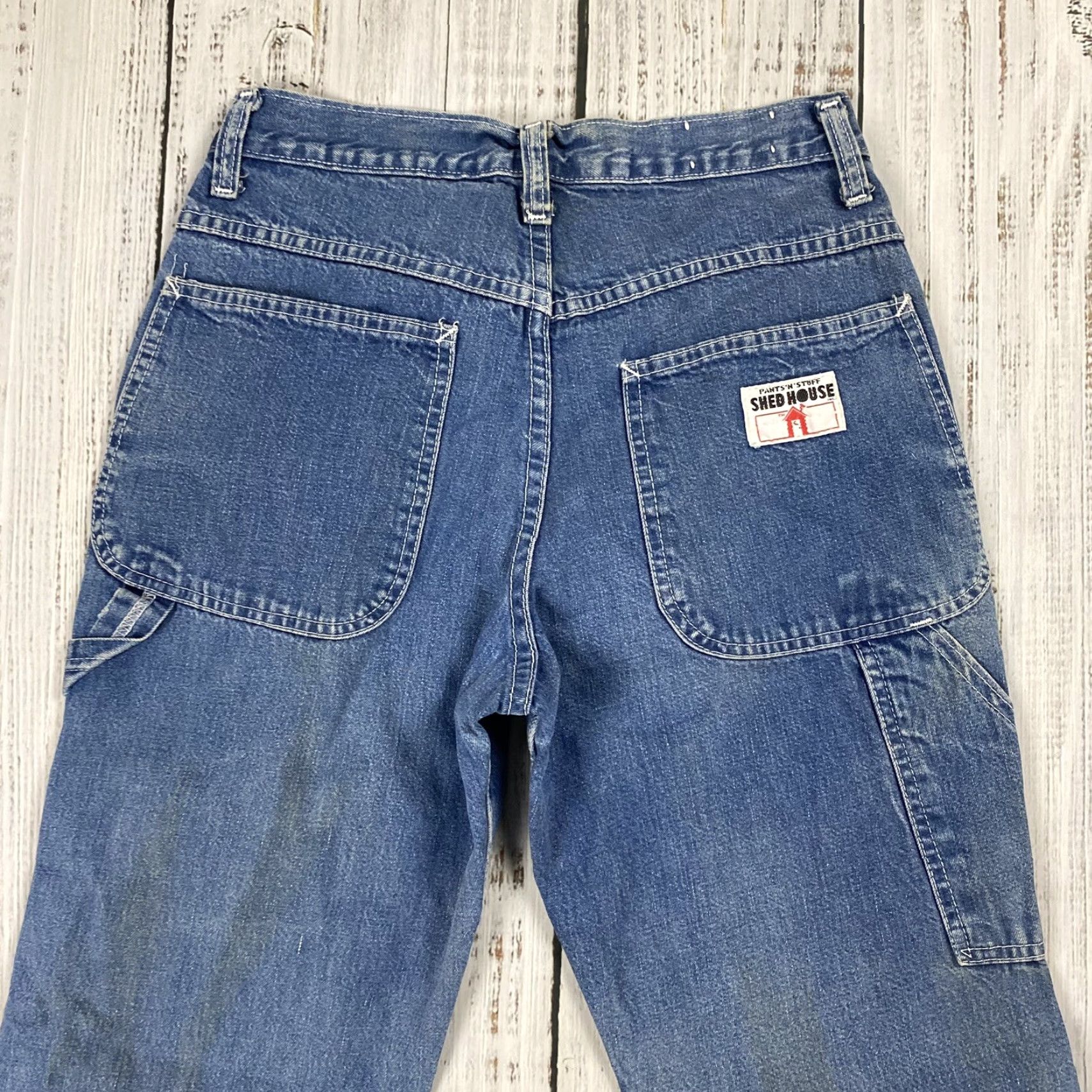 Vintage VINTAGE 70s SHED HOUSE Carpenter Jeans Denim 28x28 Unisex Mid Rise Distressed 80s Size US 28 / EU 44 - 5 Thumbnail