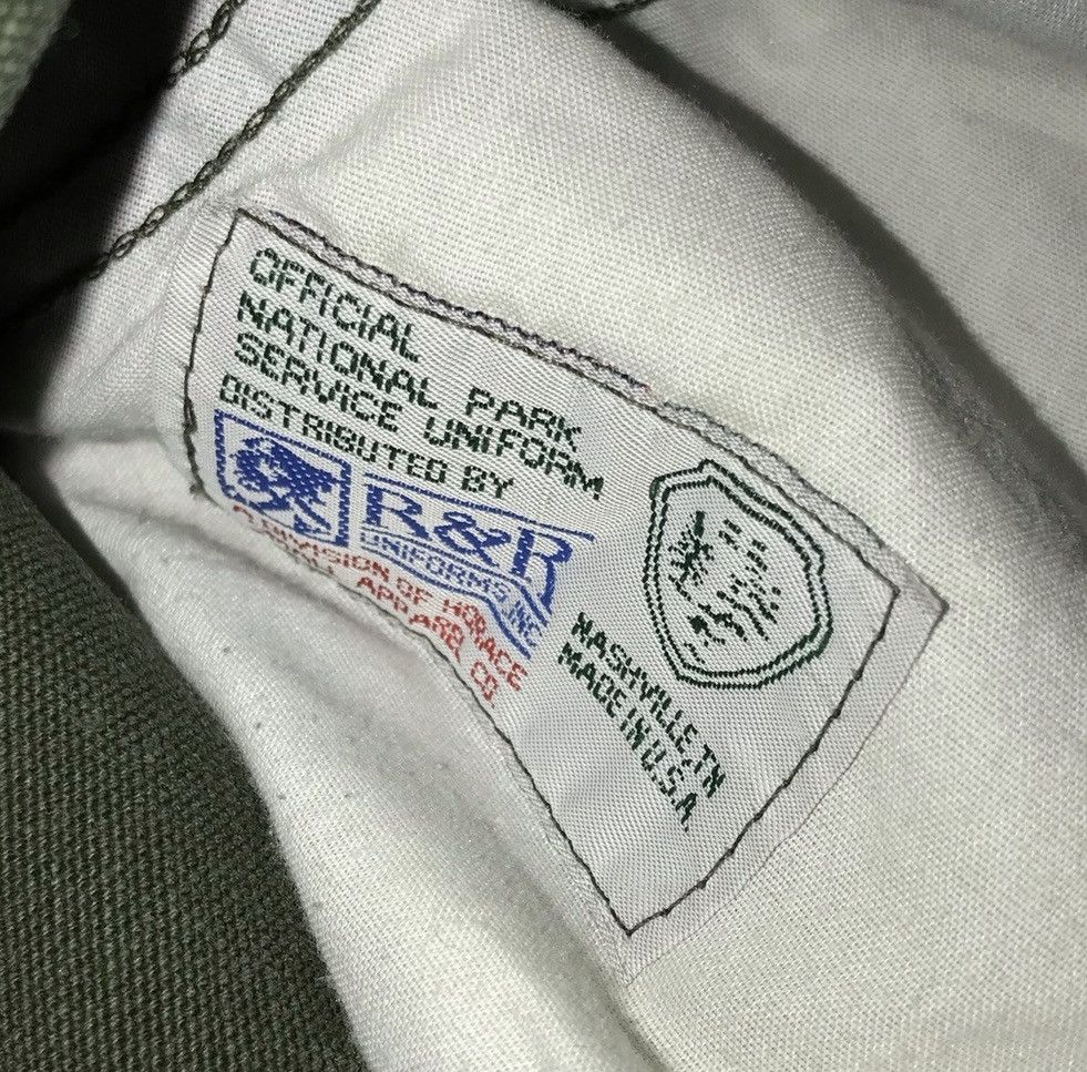 Vintage Green Duck Canvas Double Knee Uniform Pants