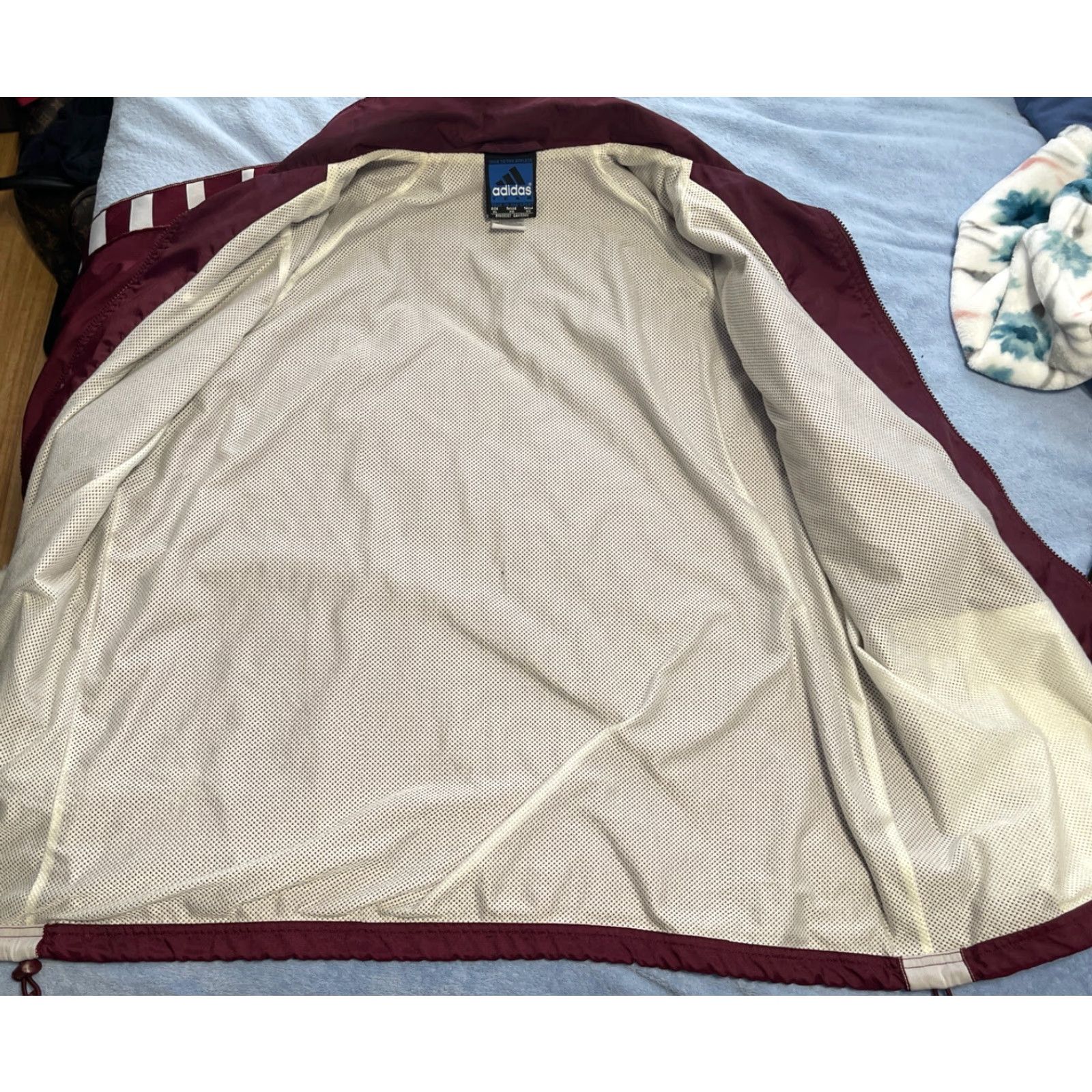 Adidas VTG adidas Jacket Full Zip Windbreaker Men XL Maroon 90s Retro Basketball Football Gym Running Windbreaker Zip Jacket Size US XL / EU 56 / 4 - 4 Thumbnail