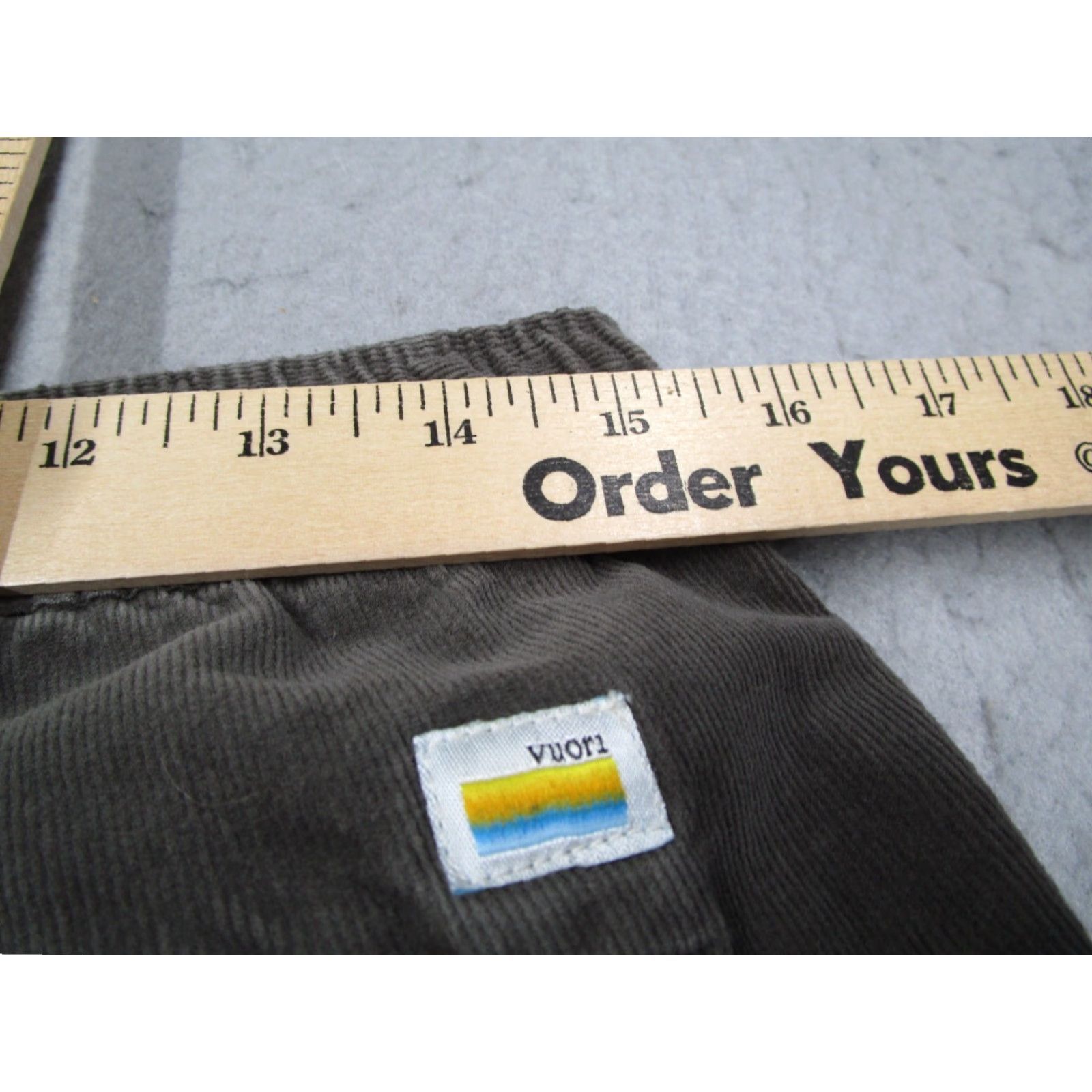 Vuori Vuori Pants Men Small Gray OPTIMIST CORDUROY V440 - 5-Pocket, Flat Front, Drawstring Waist - Cotton Blend - Made in China - Casual Work Size US 29 - 6 Thumbnail