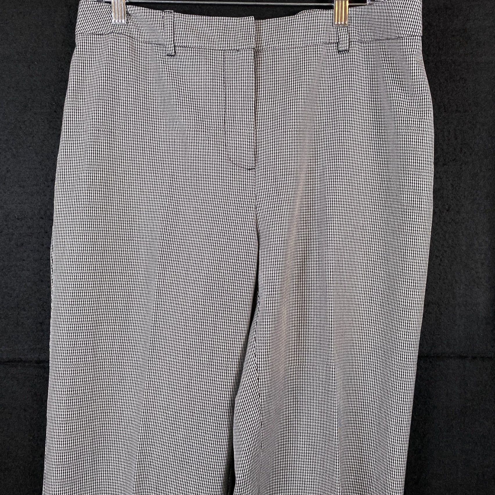 Vintage Chicos Pants Women's Black White Straight Workwear Career Business Stretch 34 in waist 32 in inseam M Regular Twill Dress Pants Size 24" / US 00 / IT 34 - 2 Thumbnail