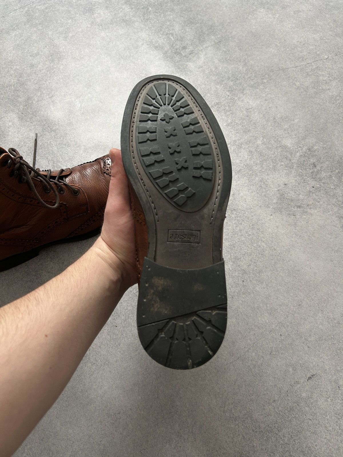 Testoni A. Testoni brown leather brogue lace-up boots mens 11,5 Us Size US 11.5 / EU 44-45 - 7 Thumbnail