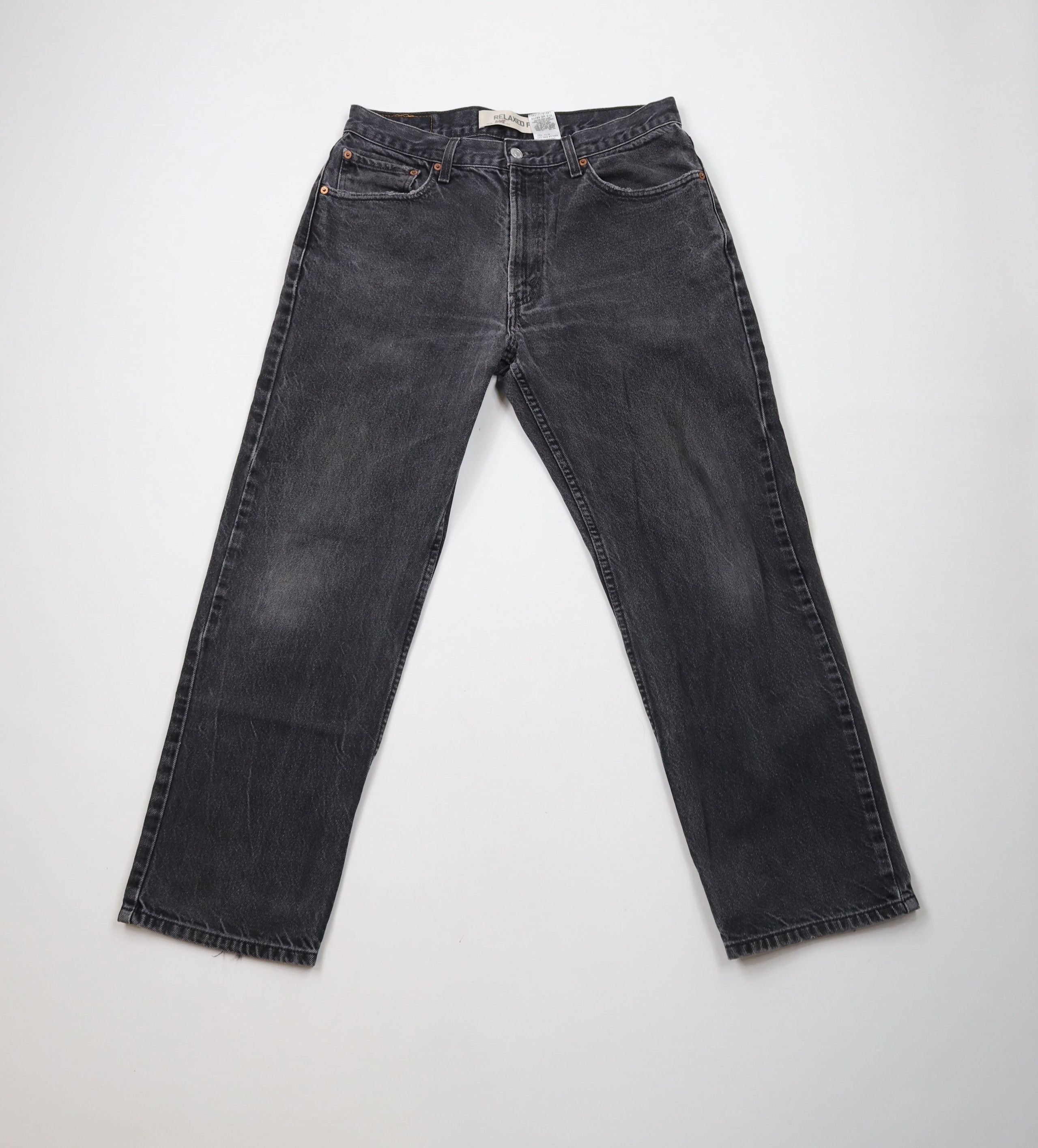 Levi's × Vintage Vintage Y2K 2005 Levis 550 Fit Denim Jeans Black Cotton Size 32 - 1 Thumbnail
