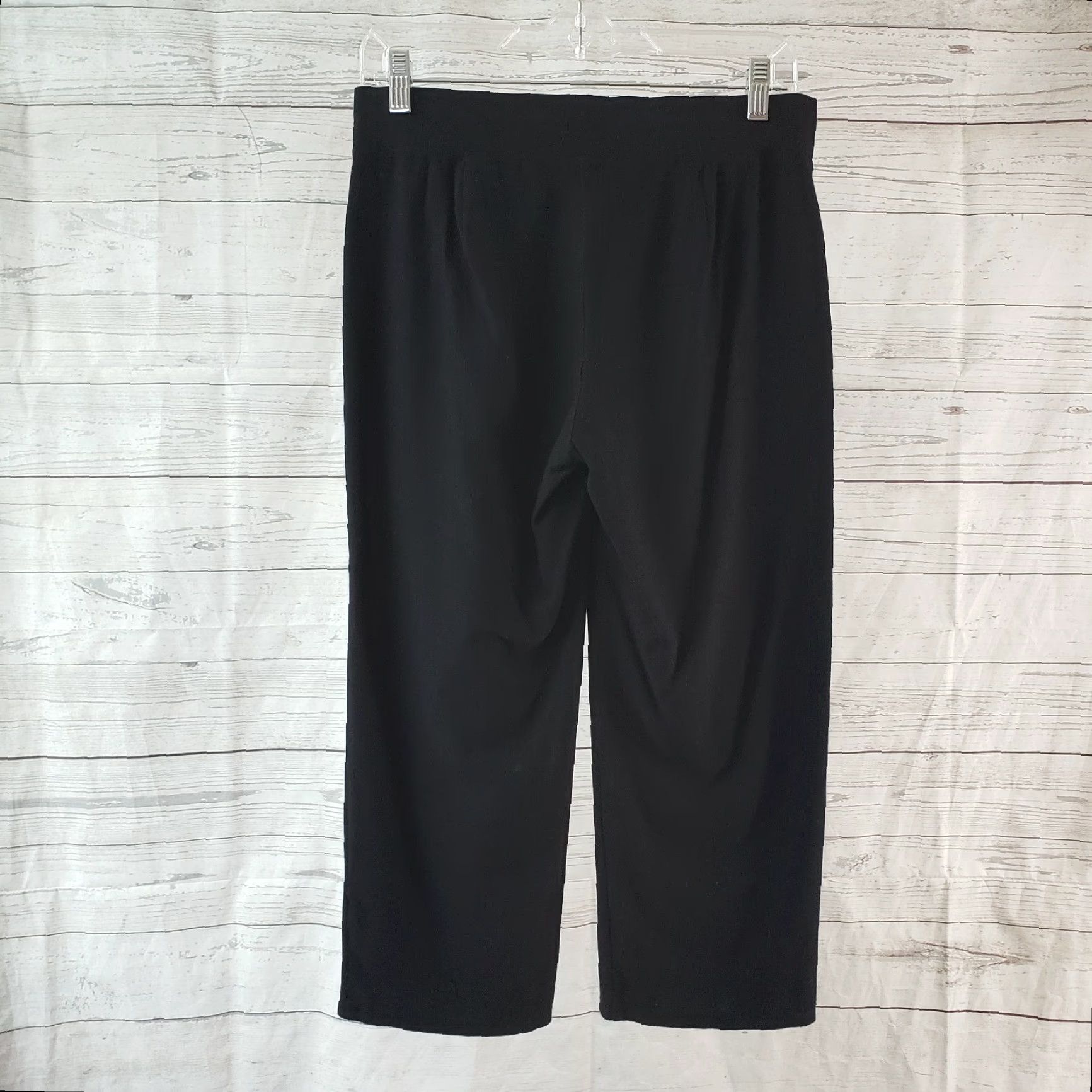 Eileen Fisher Eileen Fisher Womens Cropped Pants XS Black Pull On Mid Rise Viscose Blend Size 26" / US 2 / IT 38 - 3 Thumbnail