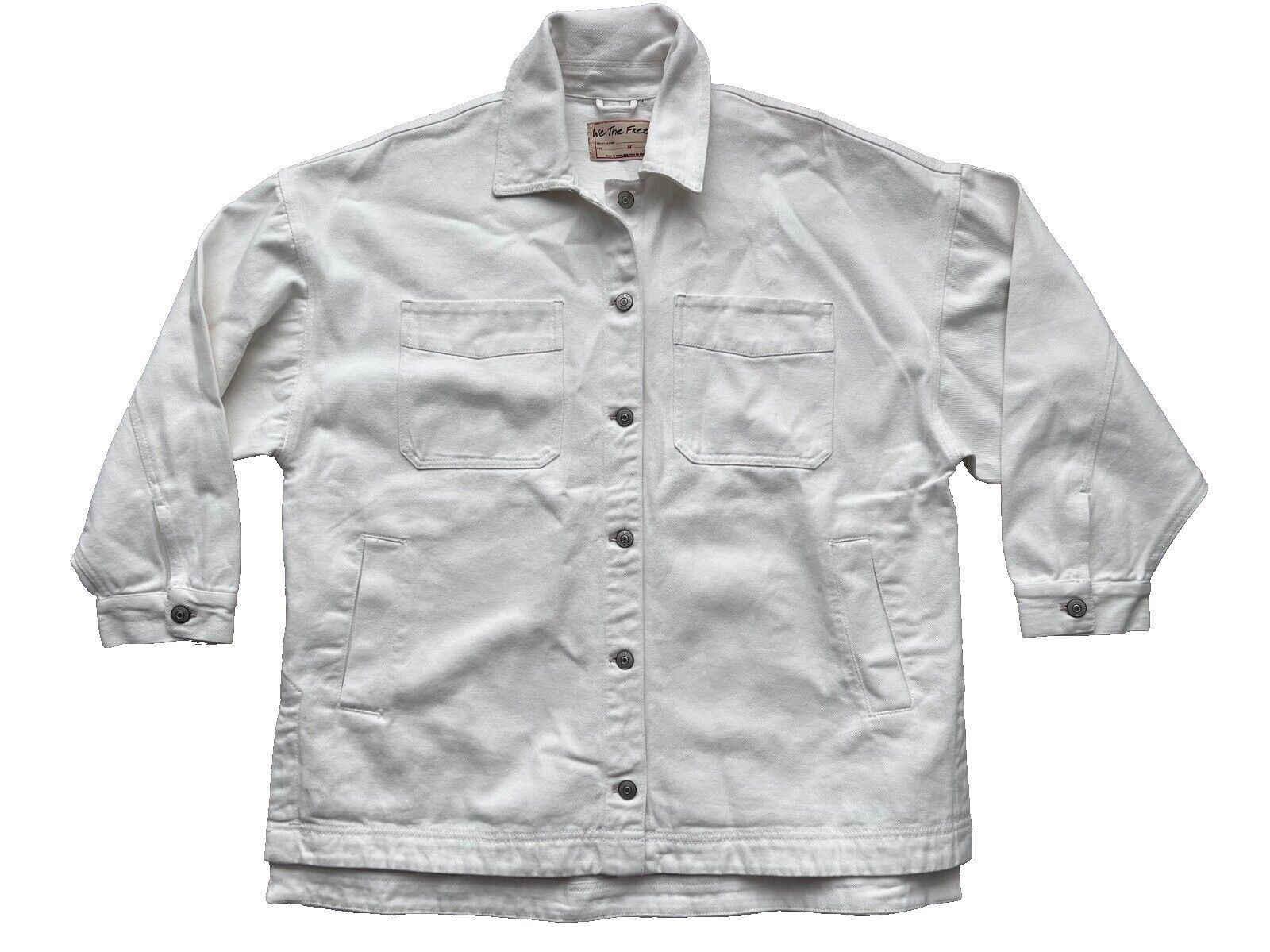 Free People Free People Madison City Twill Denim Jacket Optic White M Size M / US 6-8 / IT 42-44 - 4 Thumbnail