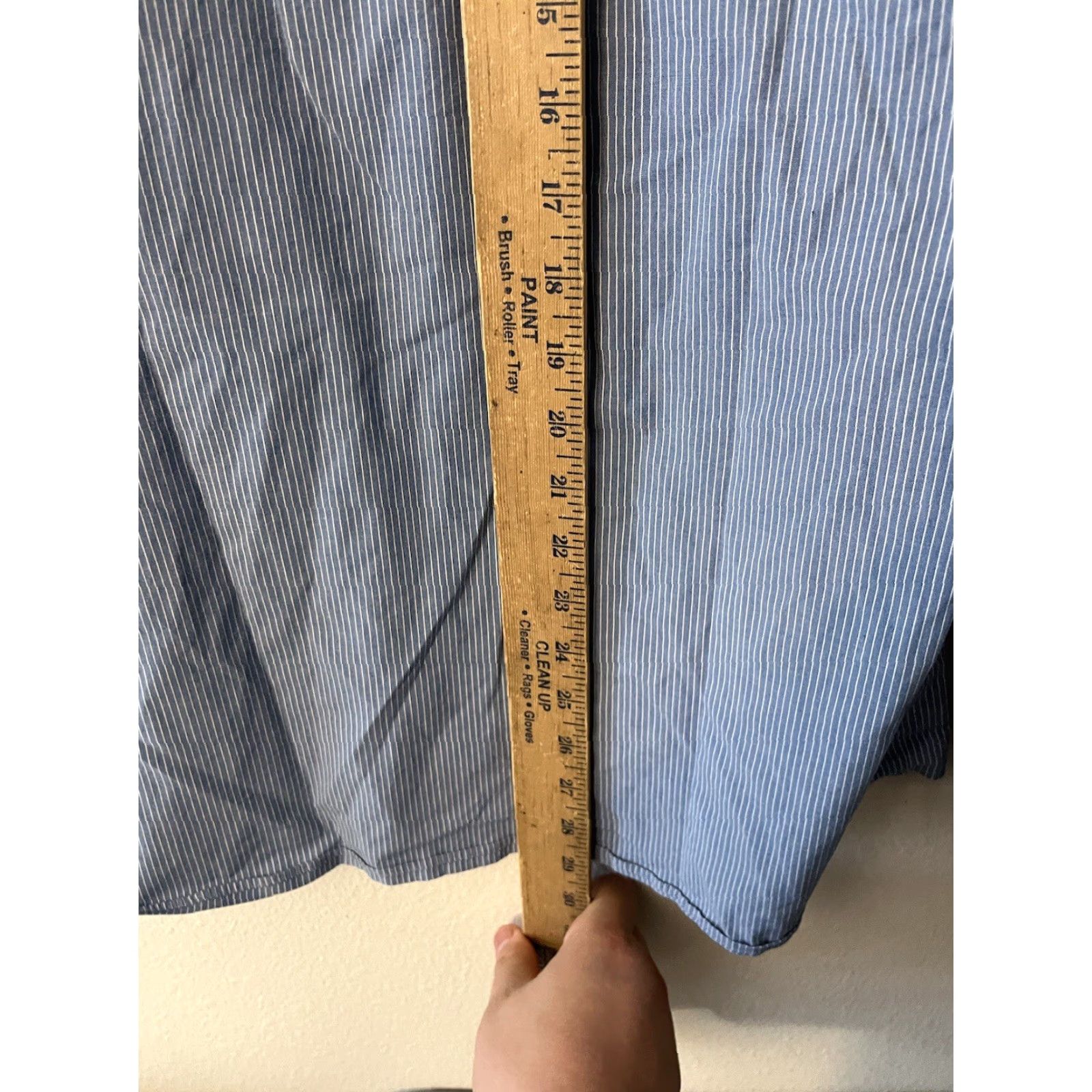 Geoffrey Beene Geoffrey Beene Mens Shirt L Slim Fit Button-Down Blue Striped Cotton Blend Collared Shirt Wide Collar Down Sleeve Casual Summer Men’s Slimming Size US L / EU 52-54 / 3 - 4 Thumbnail