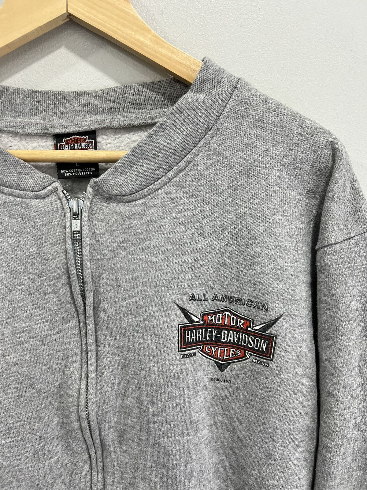 Harley Davidson Vintage 90s Harley Davidson Sweater Zip Up Size US L / EU 52-54 / 3 - 4 Thumbnail