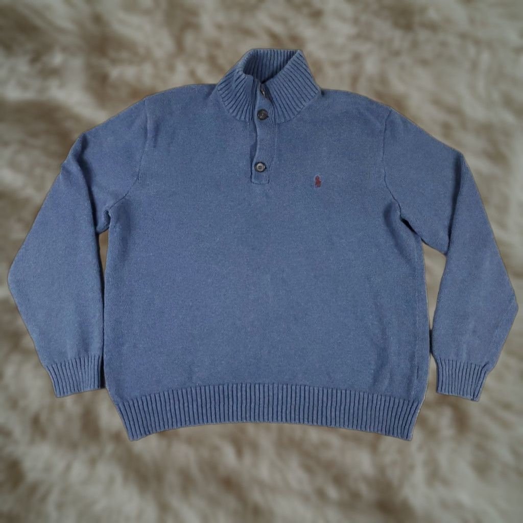 Ralph Lauren Ralph Lauren Sweater Mens XL Blue Pony Pullover Crew Neck Long Sleeve Knit Top Size US XL / EU 56 / 4 - 1 Thumbnail