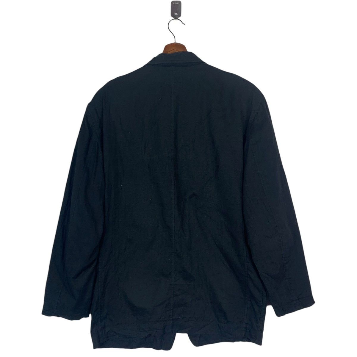 Issey Miyake VINTAGE DESIGNER ISSEY MIYAKE BLACK COAT JACKET Size L / US 10 / IT 46 - 7 Thumbnail