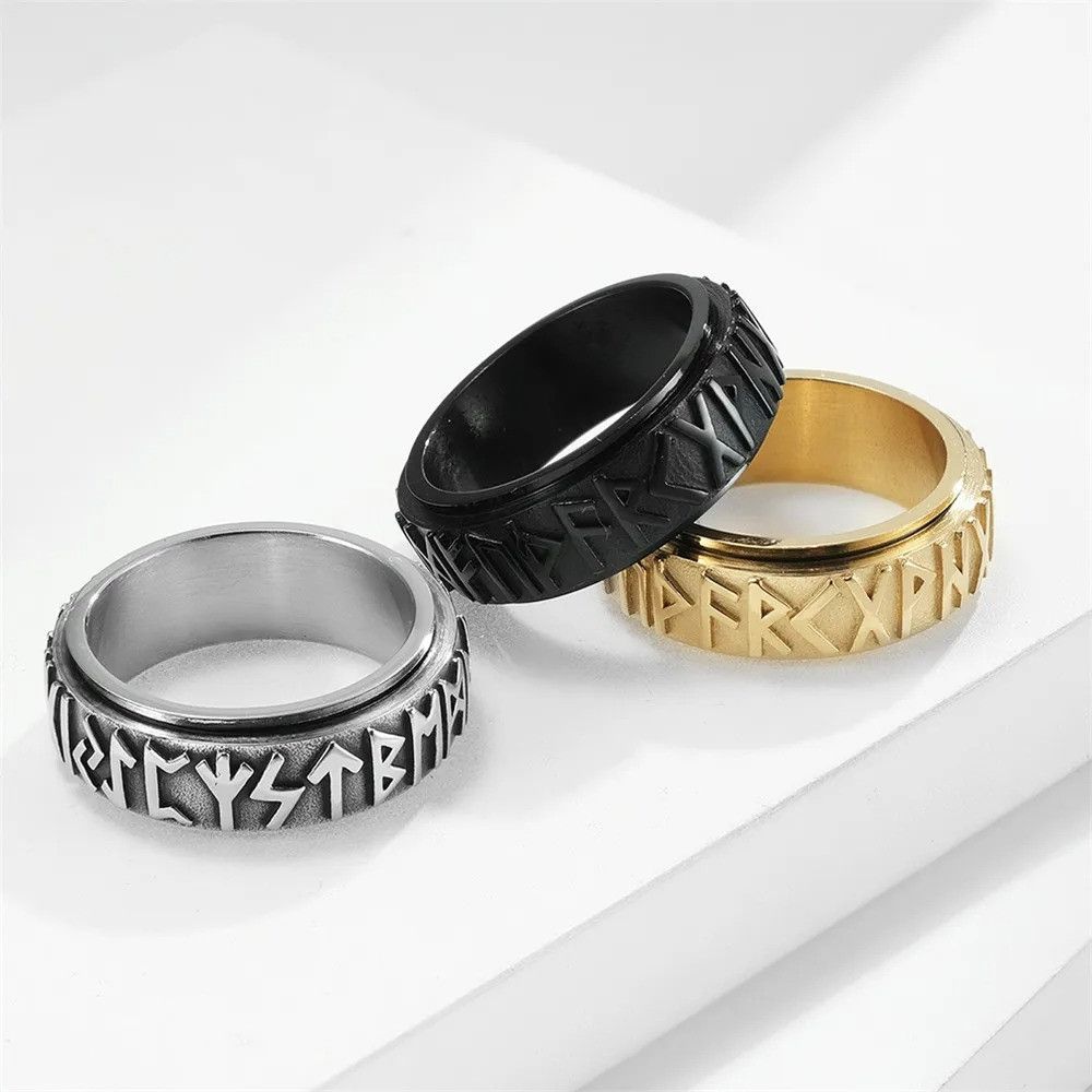 Other Norse Viking Runes Amulet Spinner Ring Streetwear Gift Size ONE SIZE - 4 Thumbnail