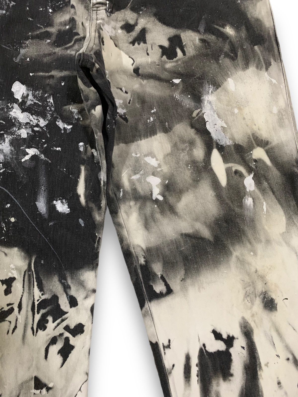 If Six Was Nine St.Paradiso Tie dye Acid Wash Style Splatter Loose Fit Jeans Size US 34 / EU 50 - 9 Thumbnail