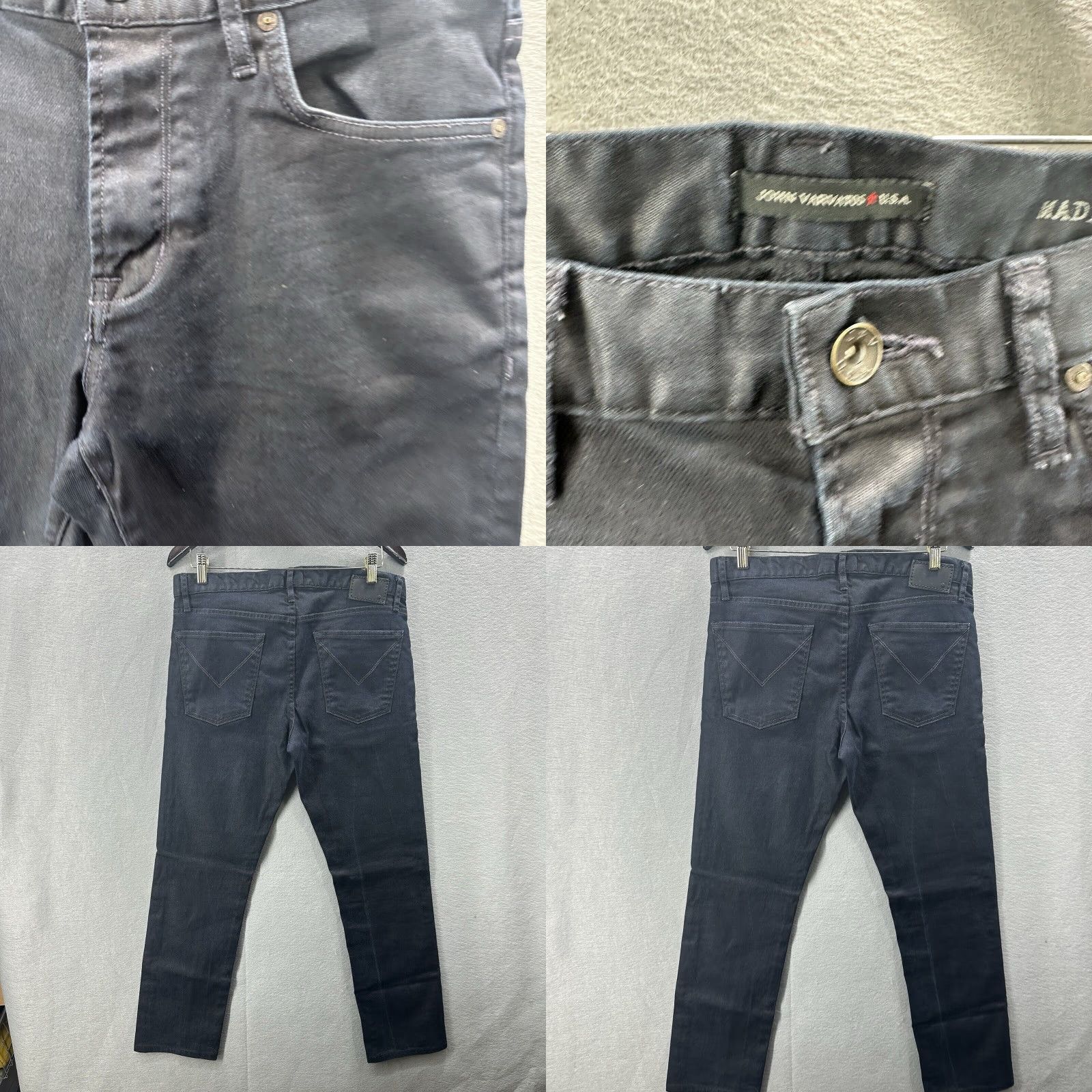 John Varvatos John Varvatos Jeans Mens 32 x 29 Black Bowery Denim Slim Straight Pants Preppy Size US 32 / EU 48 - 8 Thumbnail
