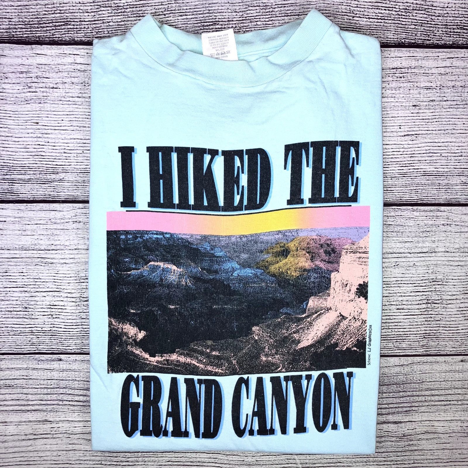 Vintage Vintage 1990s I Hiked The Grand Canyon Tourist T-shirt Size US L / EU 52-54 / 3 - 1 Thumbnail
