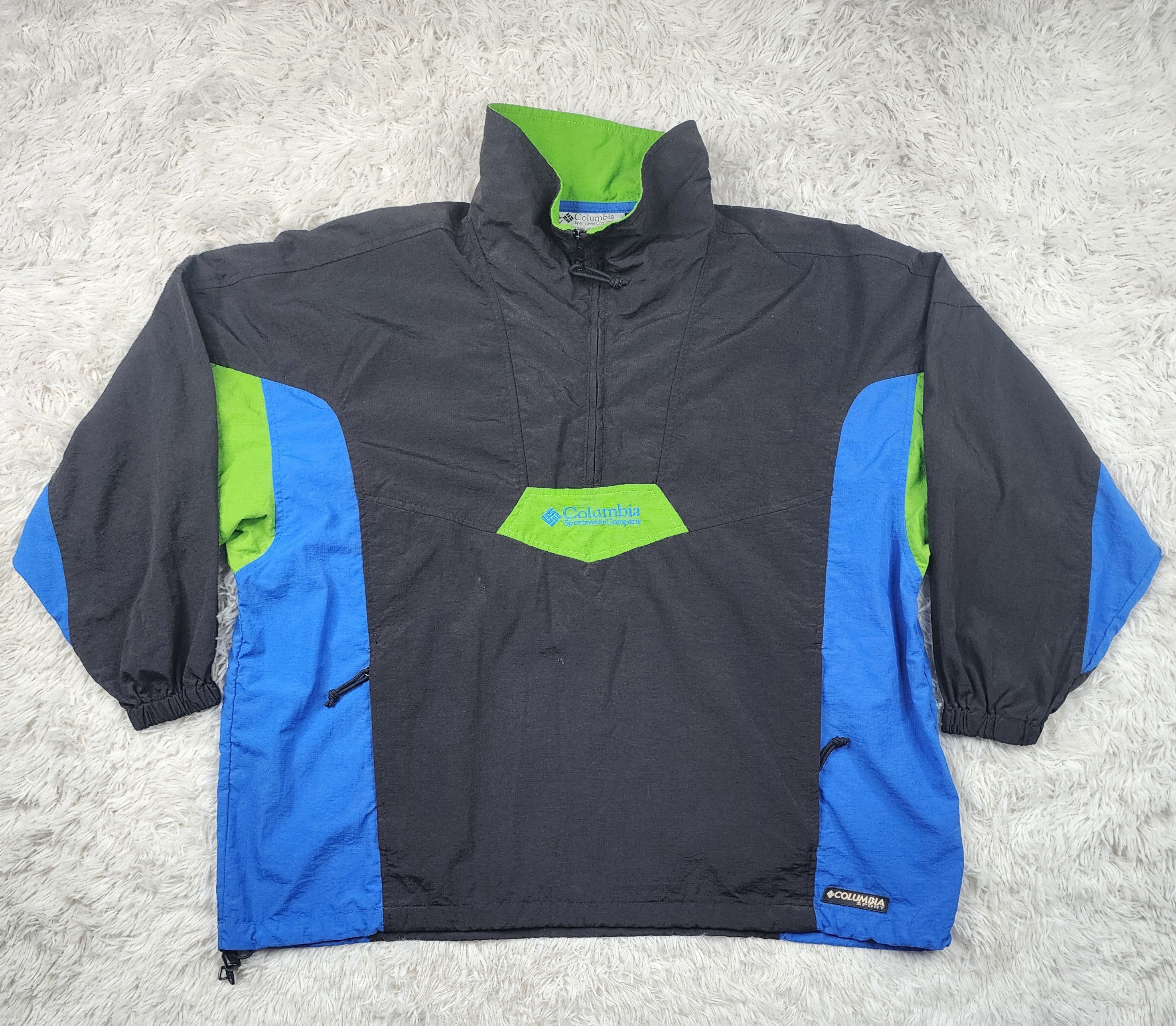 Columbia Vintage Columbia Sportwear 1/4 zip windbreaker jacket Size US XL / EU 56 / 4 - 1 Thumbnail