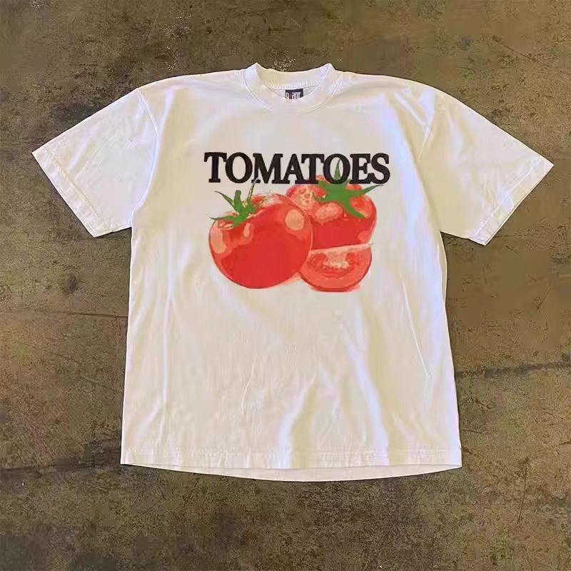 Japanese Brand × Vintage Tomato print white cotton tee Size US L / EU 52-54 / 3 - 1 Thumbnail