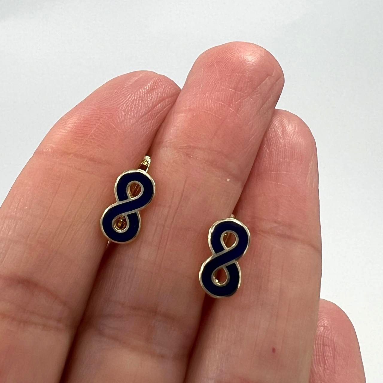 Other 14K Gold Infinity Earrings with Elegant Black Accents Size ONE SIZE - 2 Thumbnail