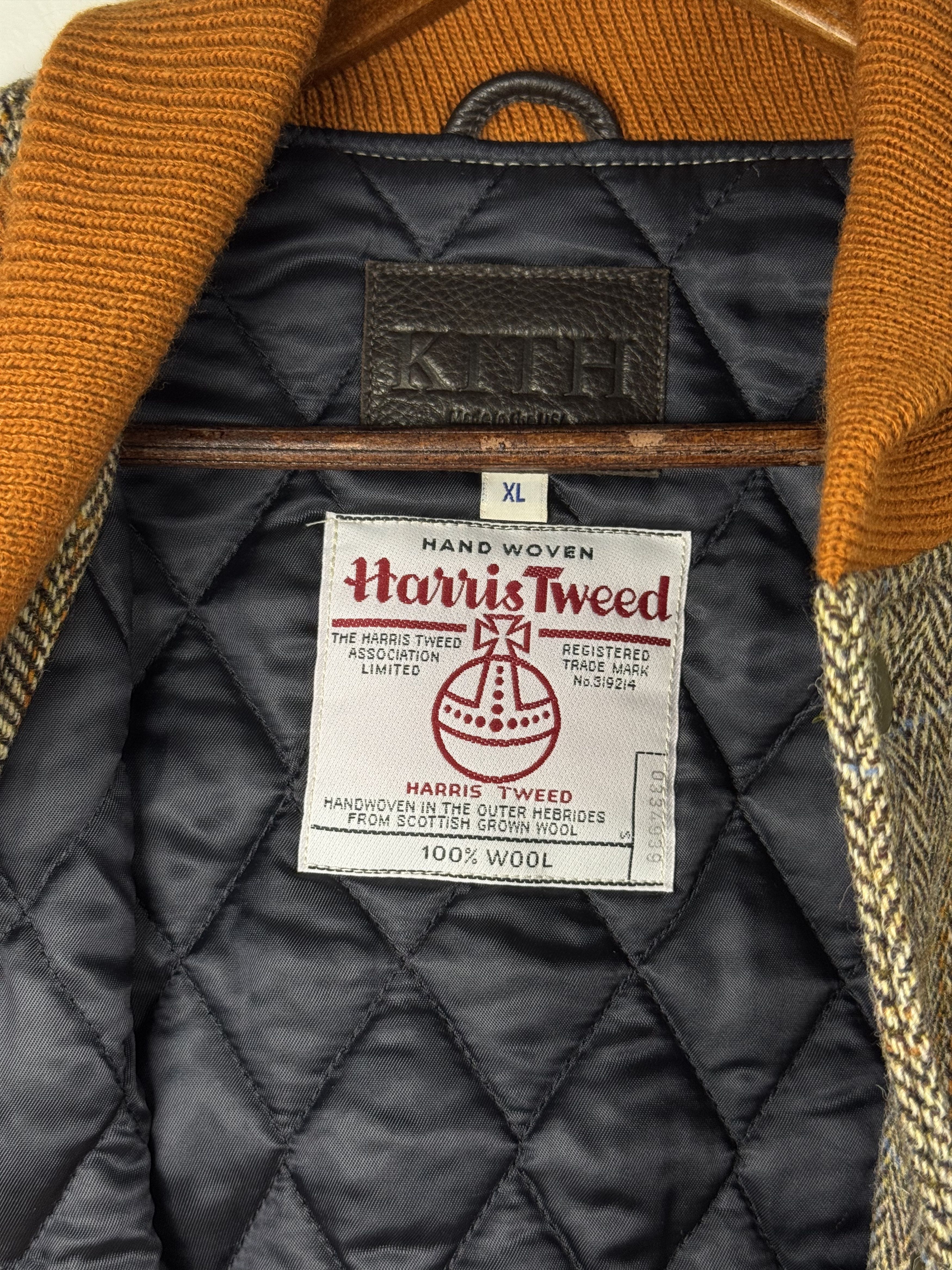Golden Bear × Kith 2012 Harris Tweed Varsity Jacket Brown Orange Size US L / EU 52-54 / 3 - 7 Thumbnail