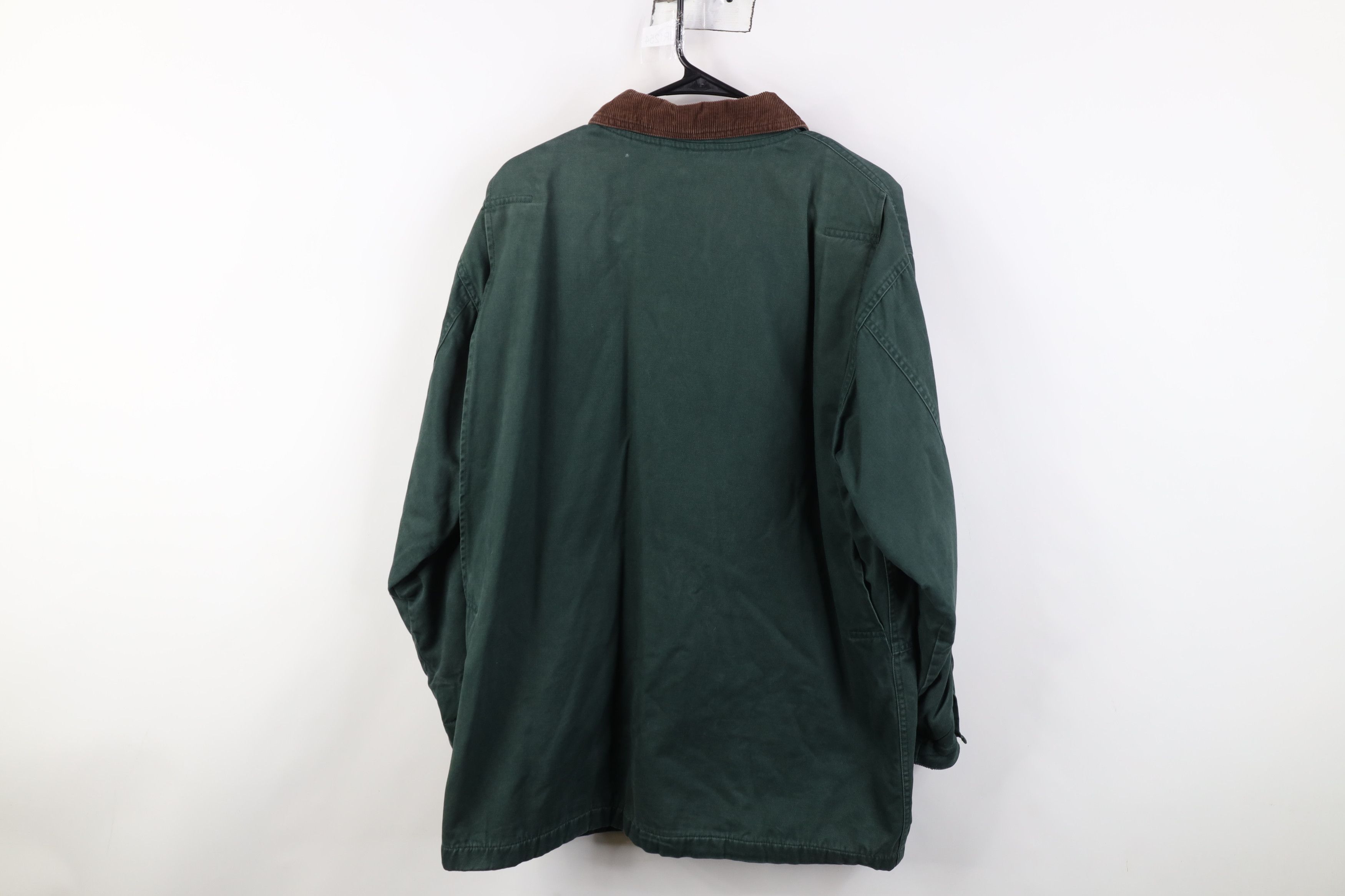 Vintage Vintage 90s Streetwear Flannel Lined Chore Barn Jacket Green Size L / US 10 / IT 46 - 13 Thumbnail