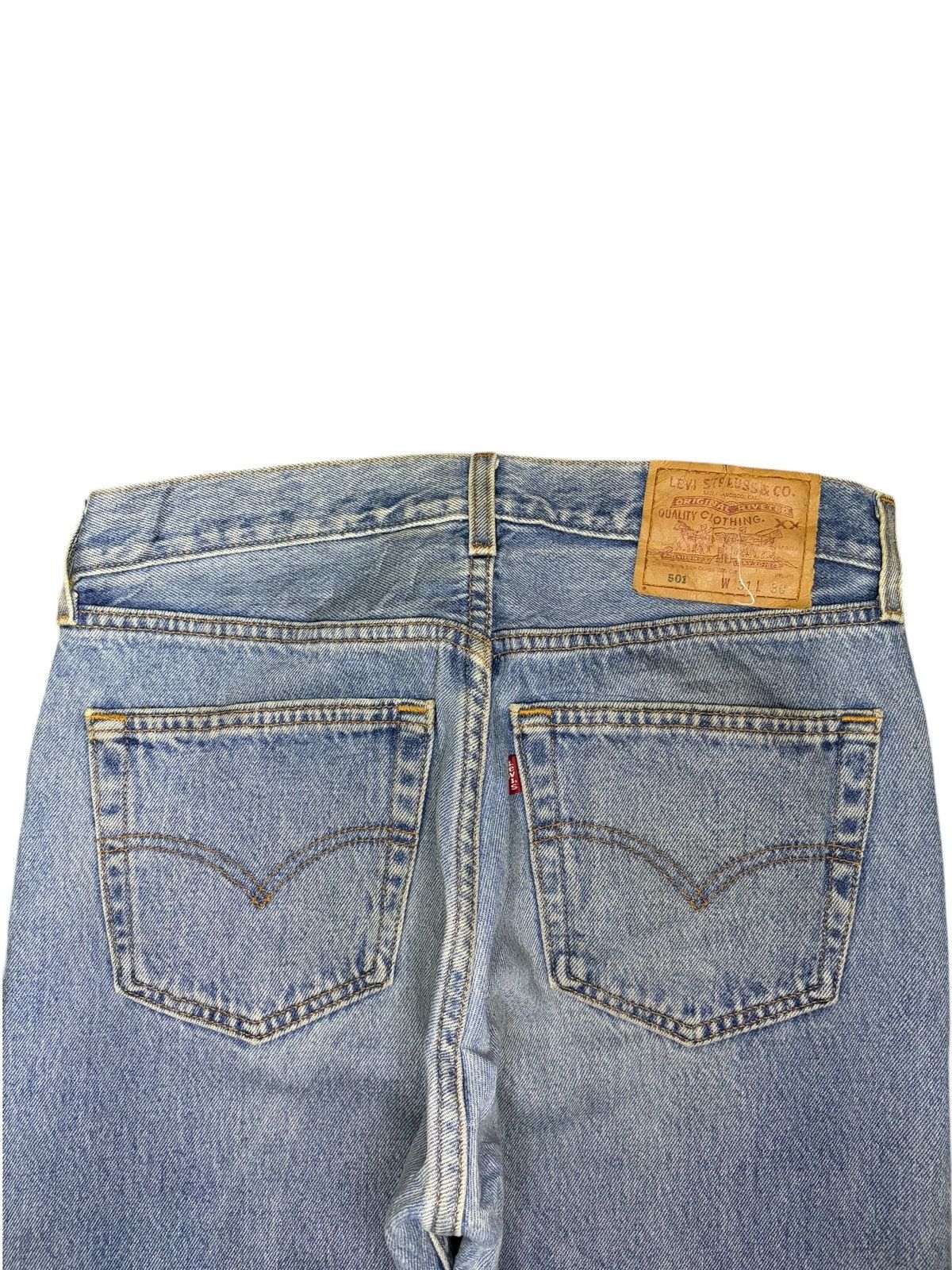 Levi's Vintage 90s Levis 501 Blue Wash Distressed Jeans Size US 30 / EU 46 - 4 Thumbnail