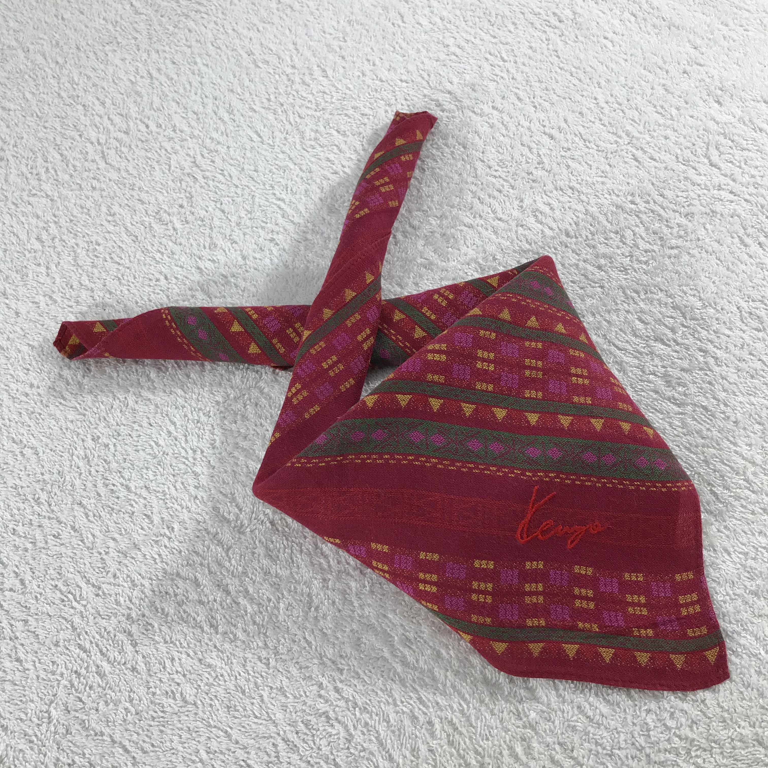 Kenzo × Vintage Kenzo Bandana / Handkerchief / Neckerchief - S196 Size ONE SIZE - 4 Thumbnail
