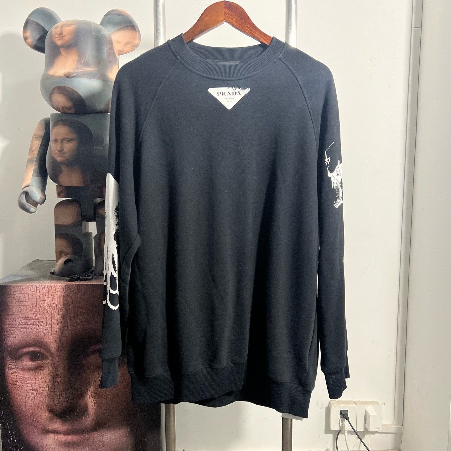 Prada Prada Black Hoodie s Men Size US S / EU 44-46 / 1 - 1 Thumbnail