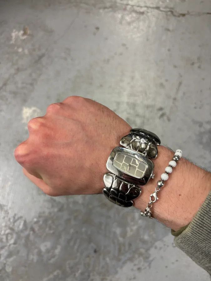 Roberto Cavalli Roberto Cavalli Stainless Steel Crocodile Effect Watch Size ONE SIZE - 2 Thumbnail